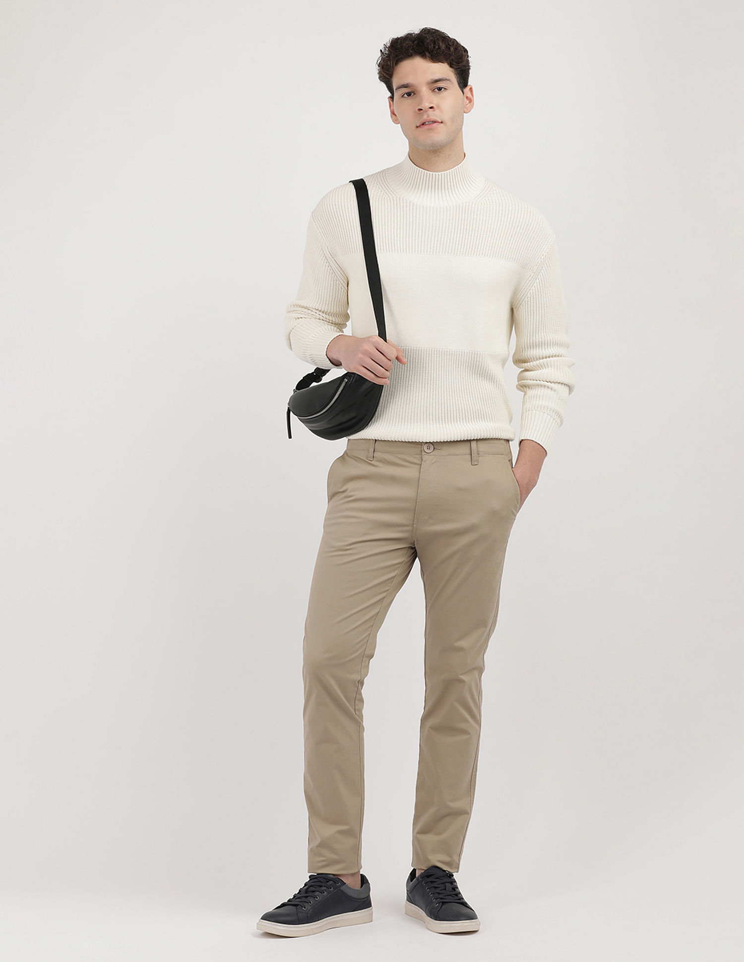 Calvin Klein Jeans Mixed Stitch High Neck Sweater