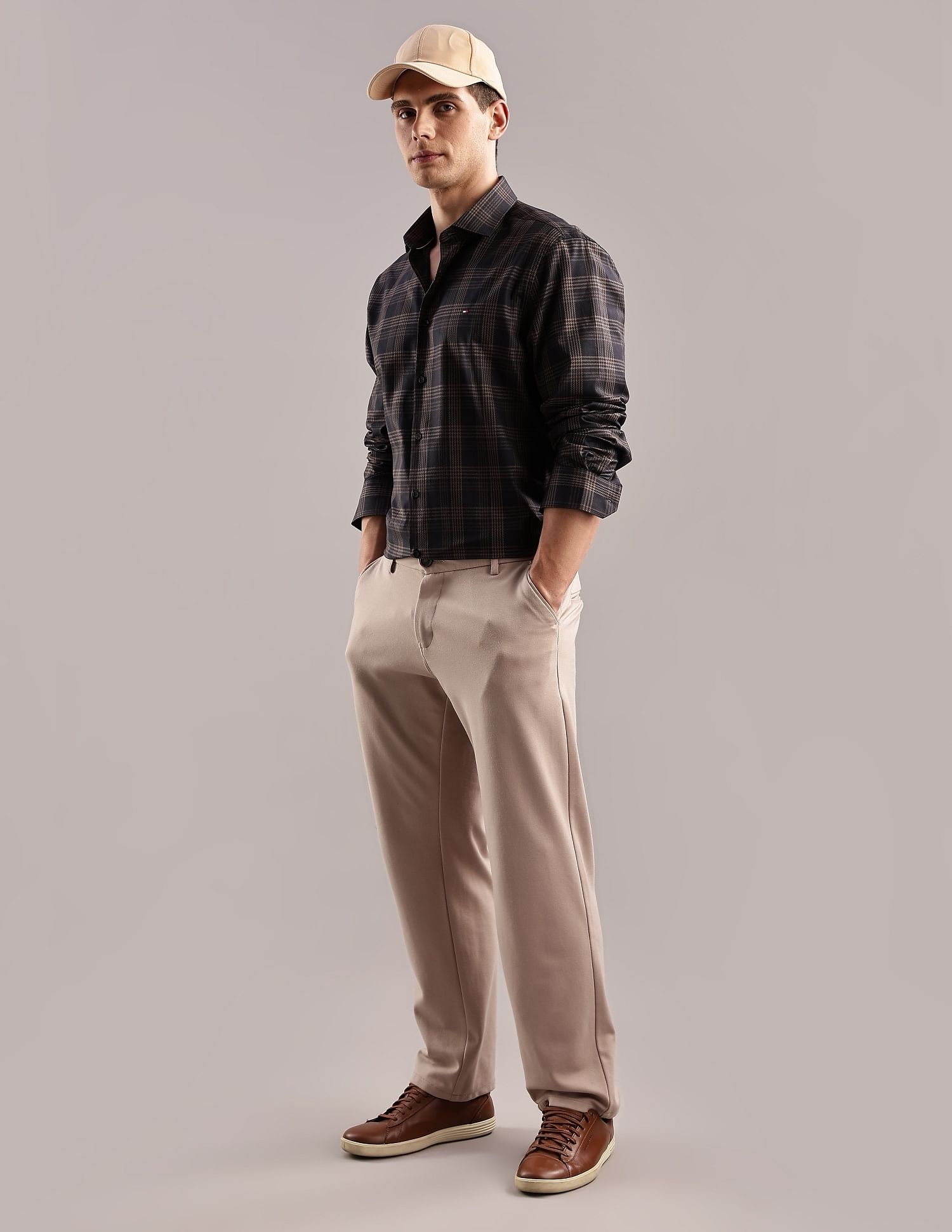 Tommy Hilfiger Checks Slim-Fit Cotton Shirt