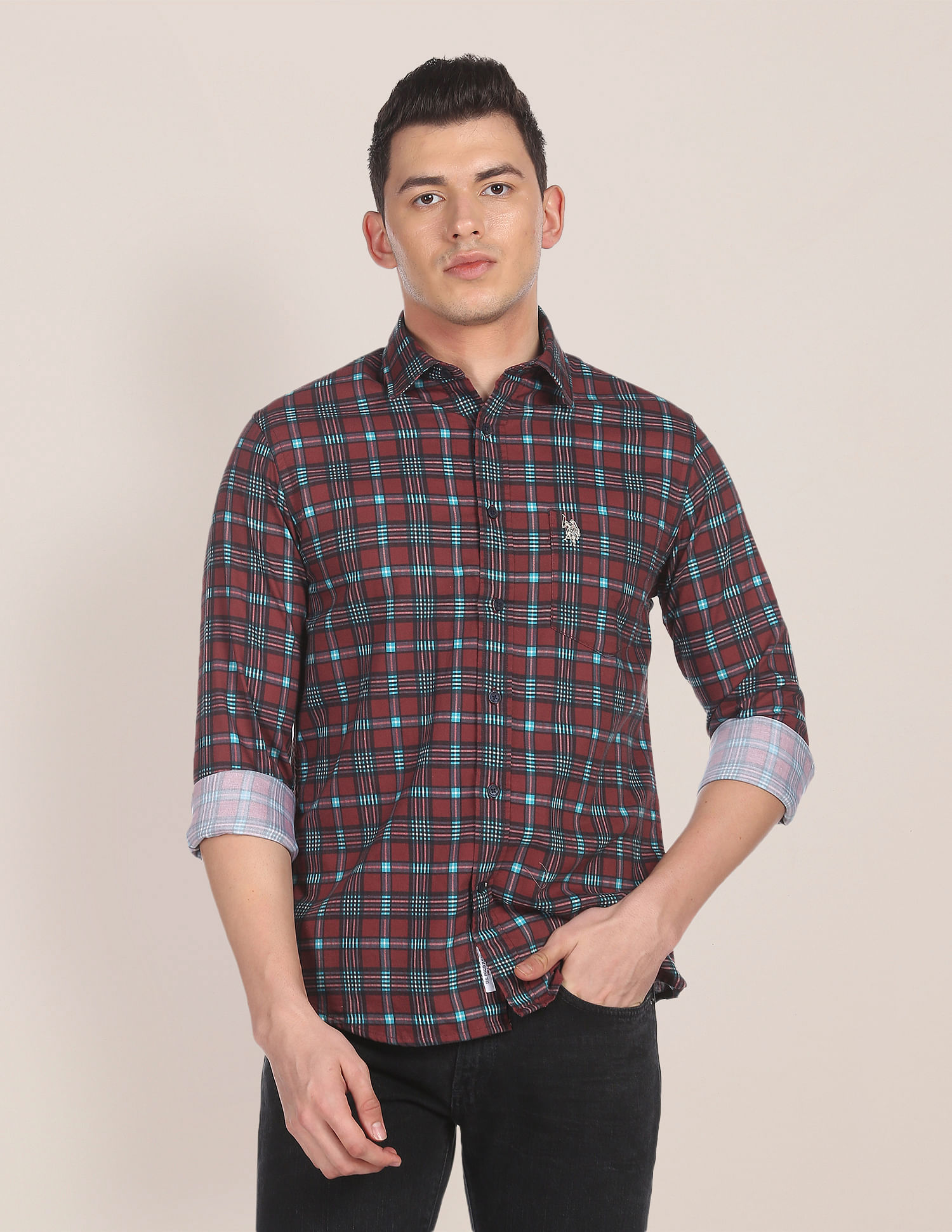 U.S. Polo Assn. Tailored Fit Check Casual Shirt