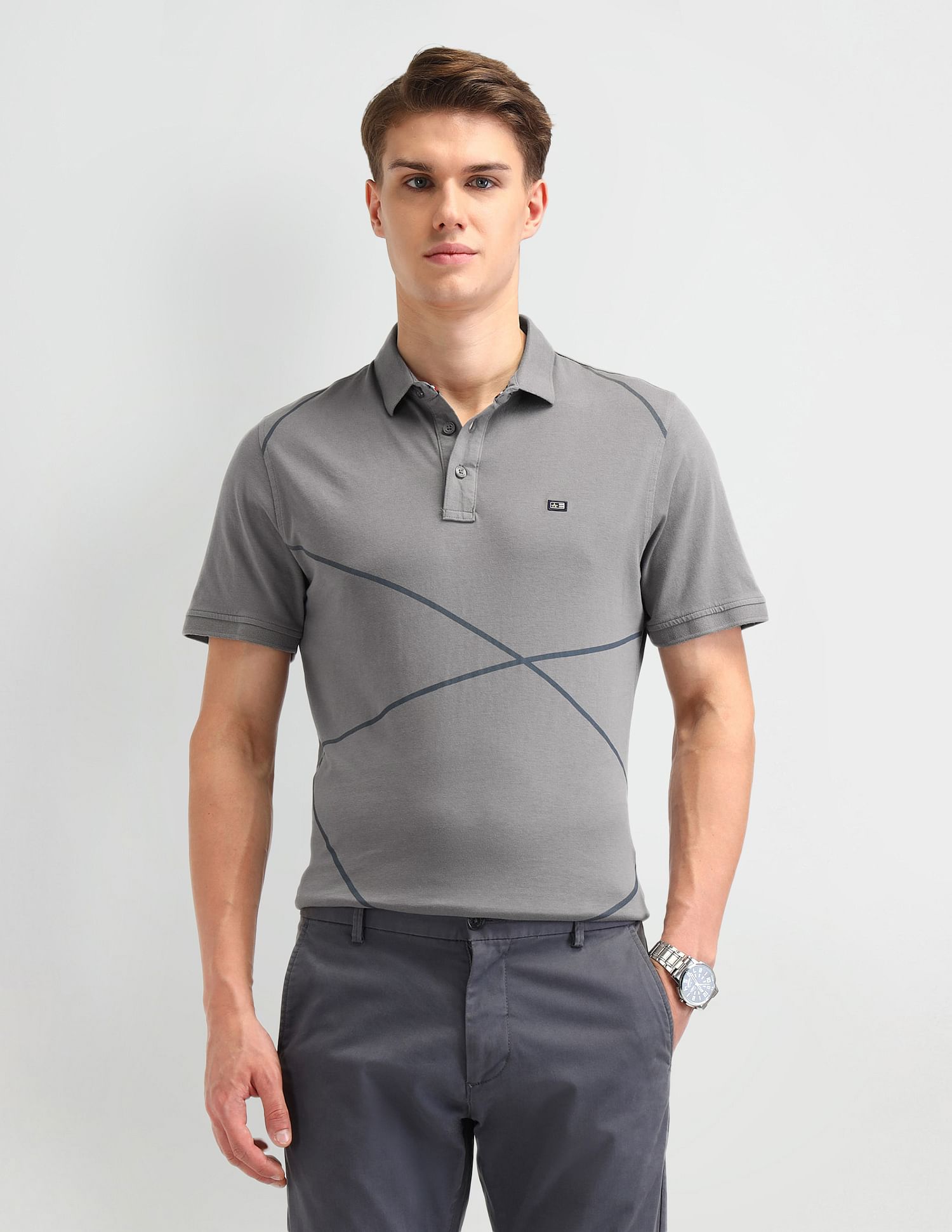 Arrow Sport All-Over Printed Regular Fit Polo Shirt