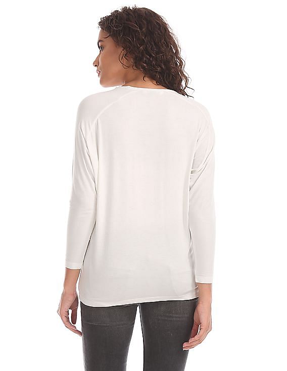 U.S. Polo Assn. Women Standard Fit Raglan Sleeve T-Shirt