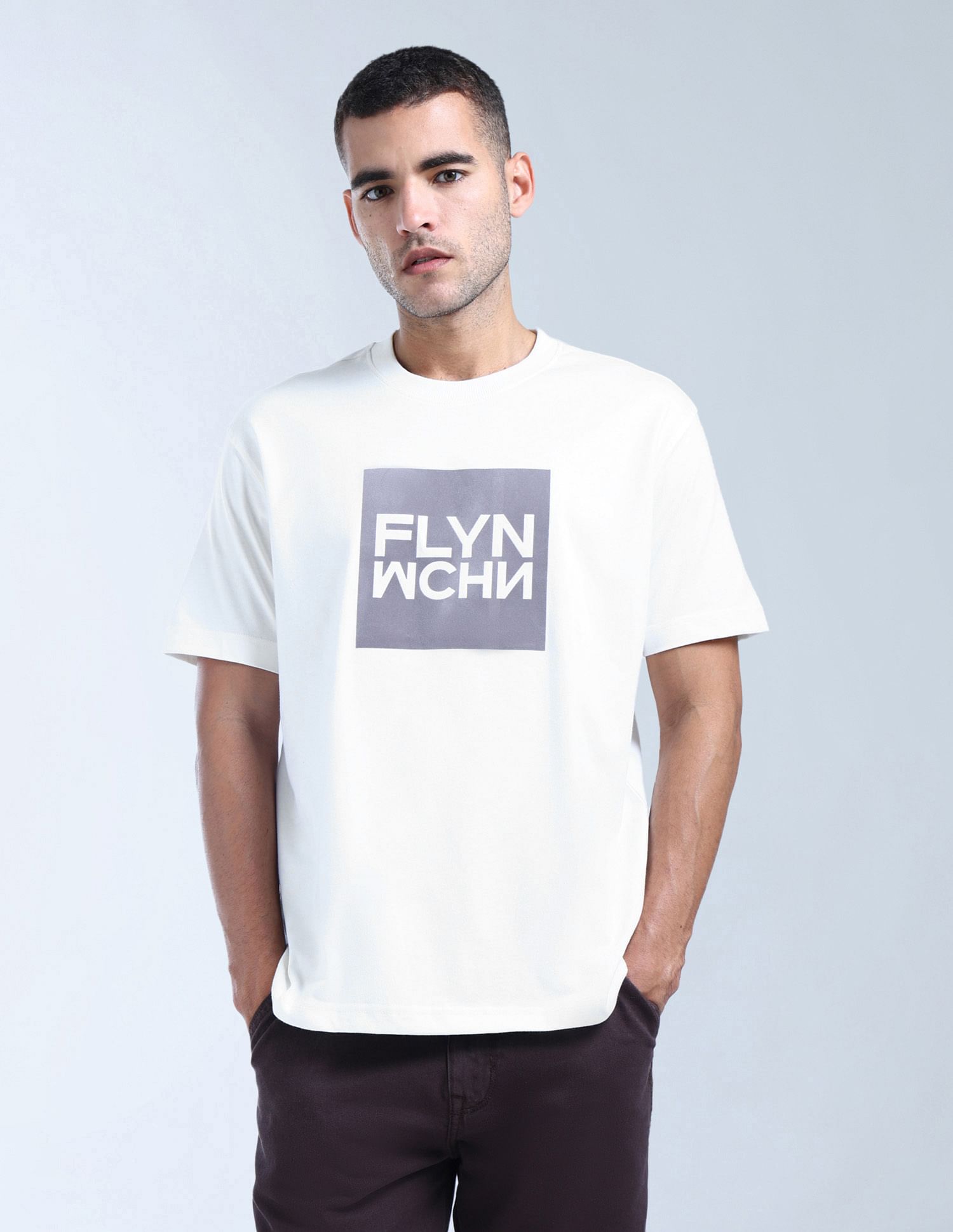 Flying Machine Brand Printed Relaxed Fit T-Shirt