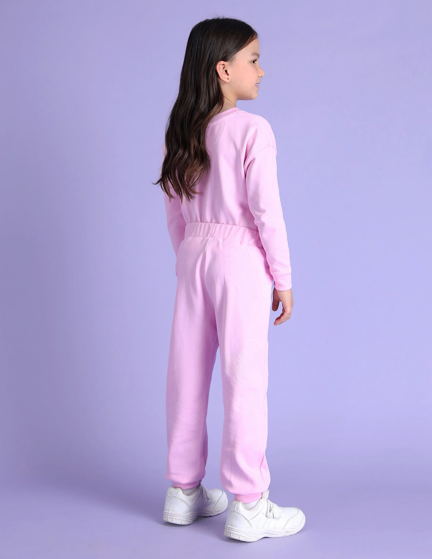 U.S. Polo Assn. Kids Girls Embellished Regular Fit Joggers