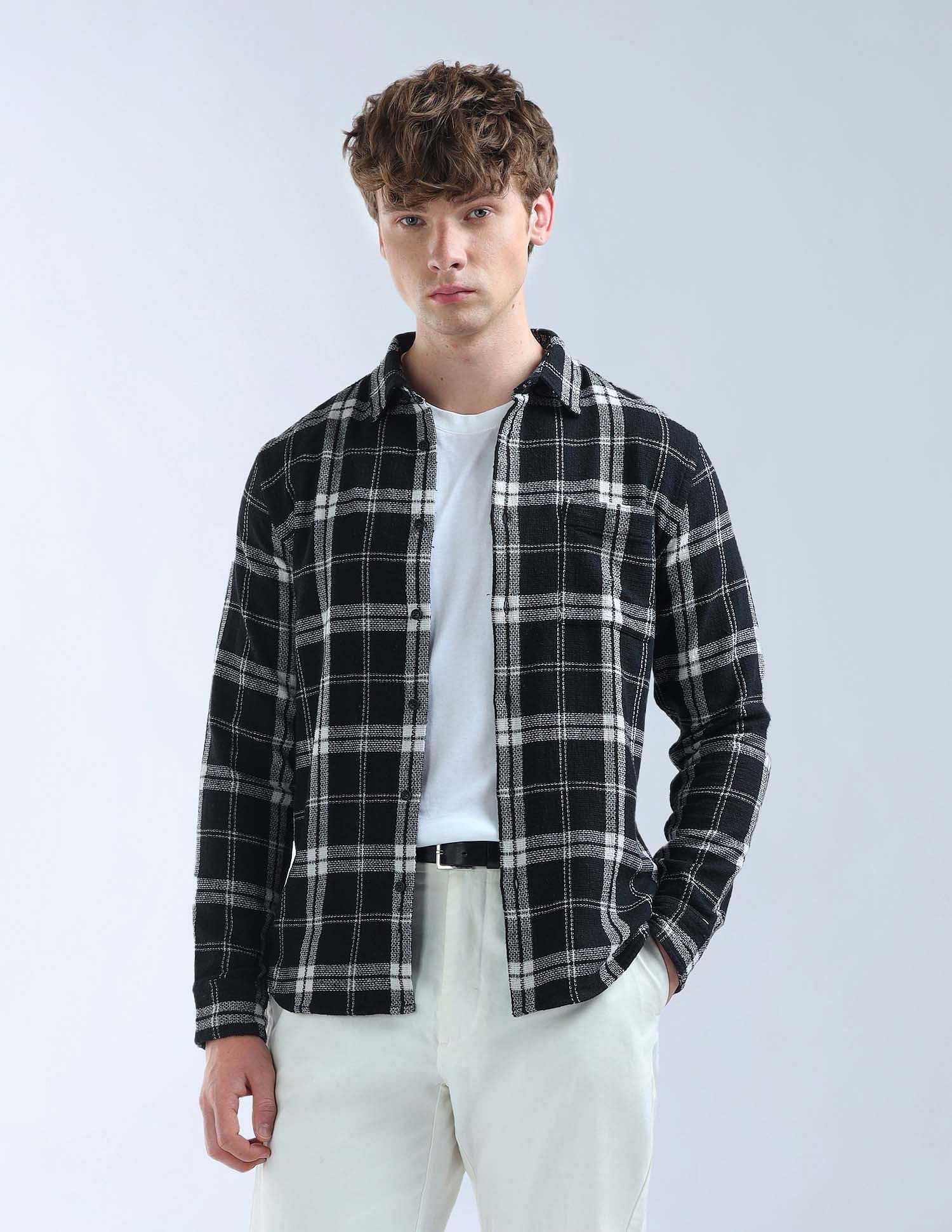 Flying Machine Plaid Checked Regular Fit Original Shirt