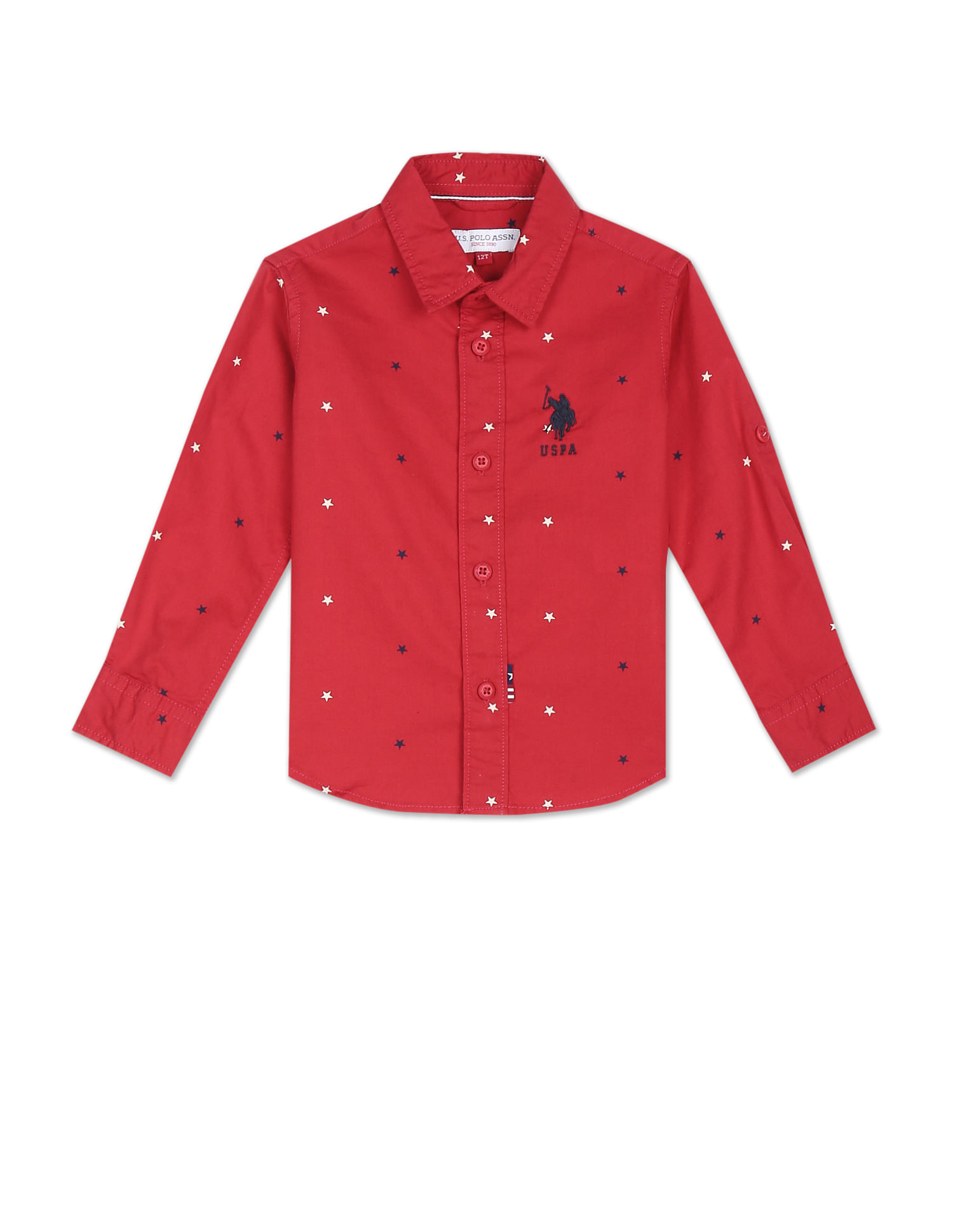 U.S. Polo Assn. Kids Boys Pure Cotton Graphic Print Shirt