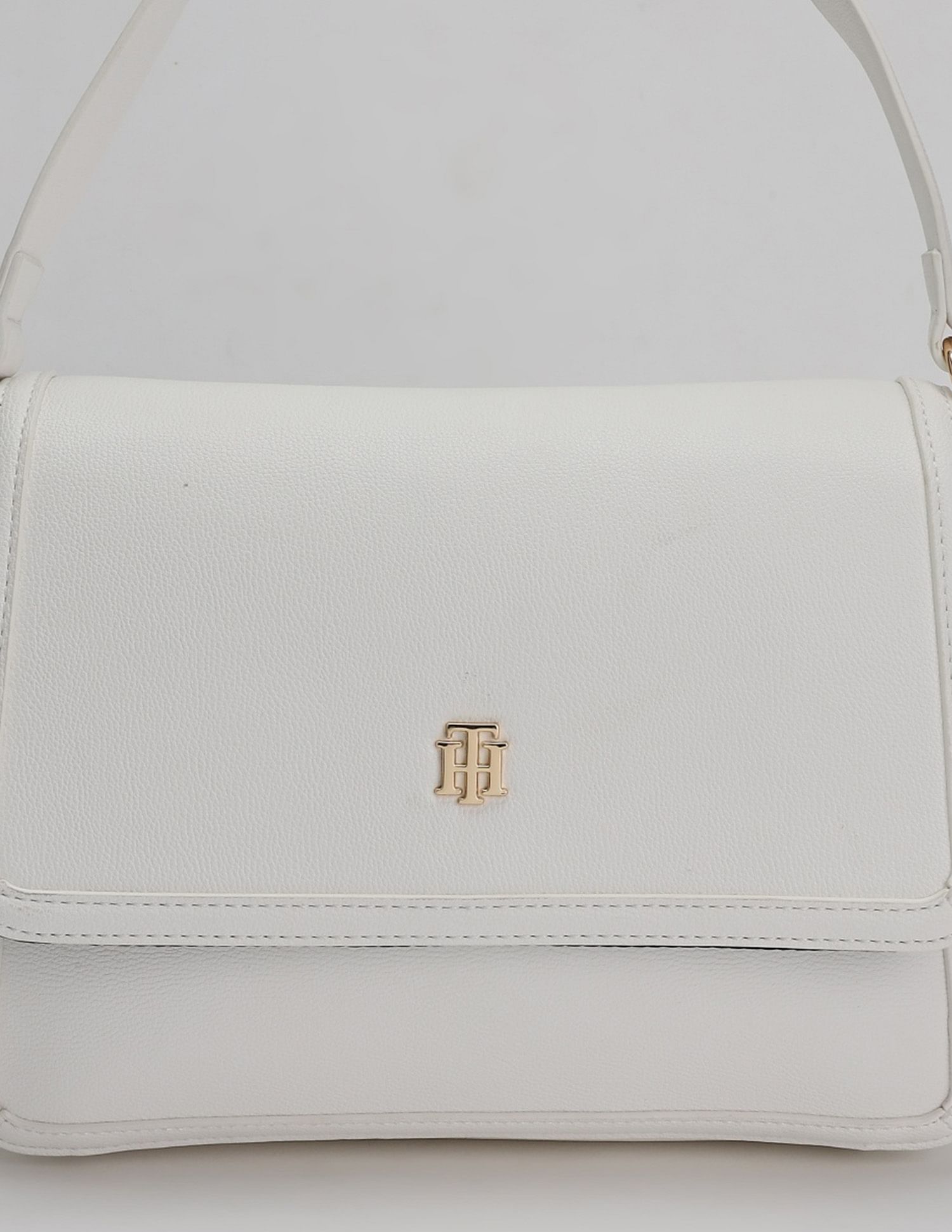 Tommy Hilfiger Solid White Pu Sling Bag