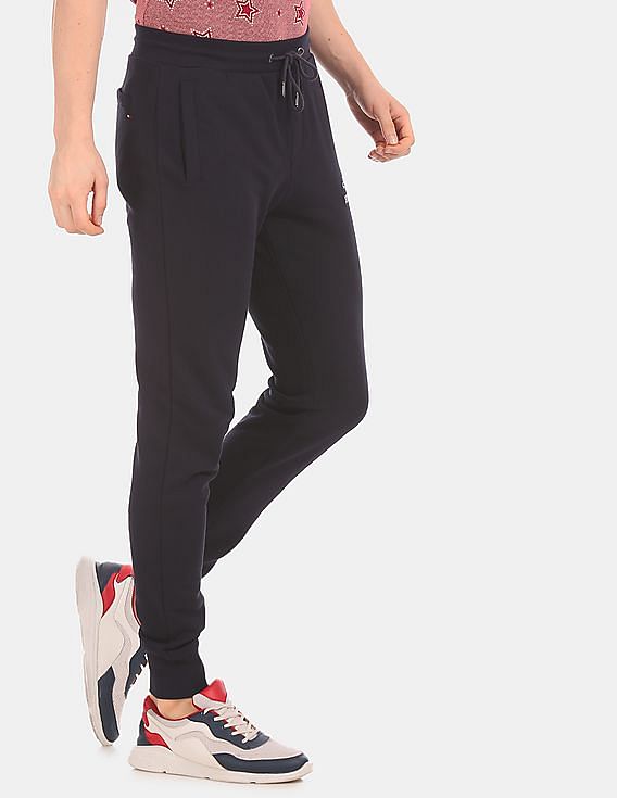tommy hilfiger navy joggers mens