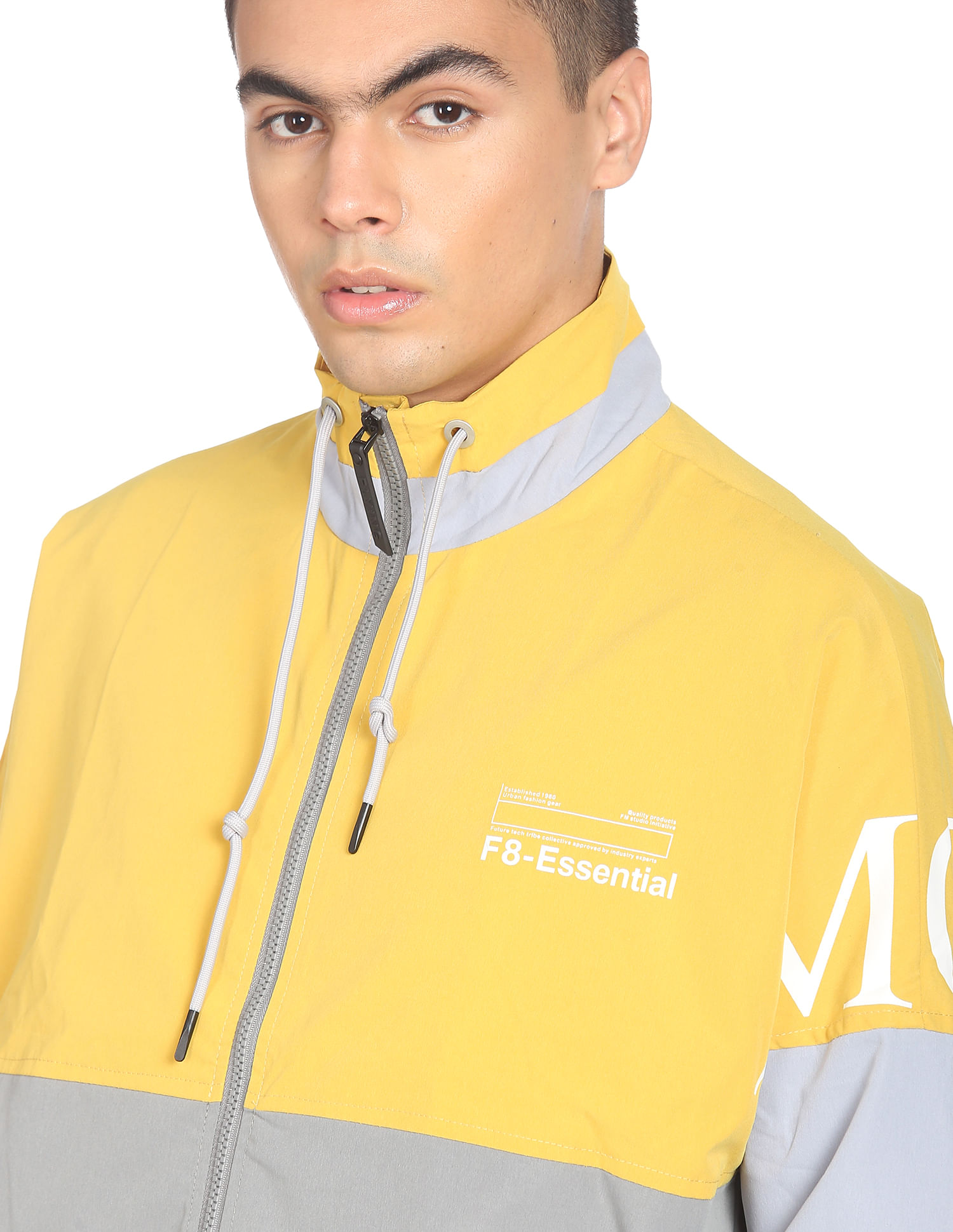 ウェア Men's Yellow and White Jacket windbreaker-off-white-yellow-