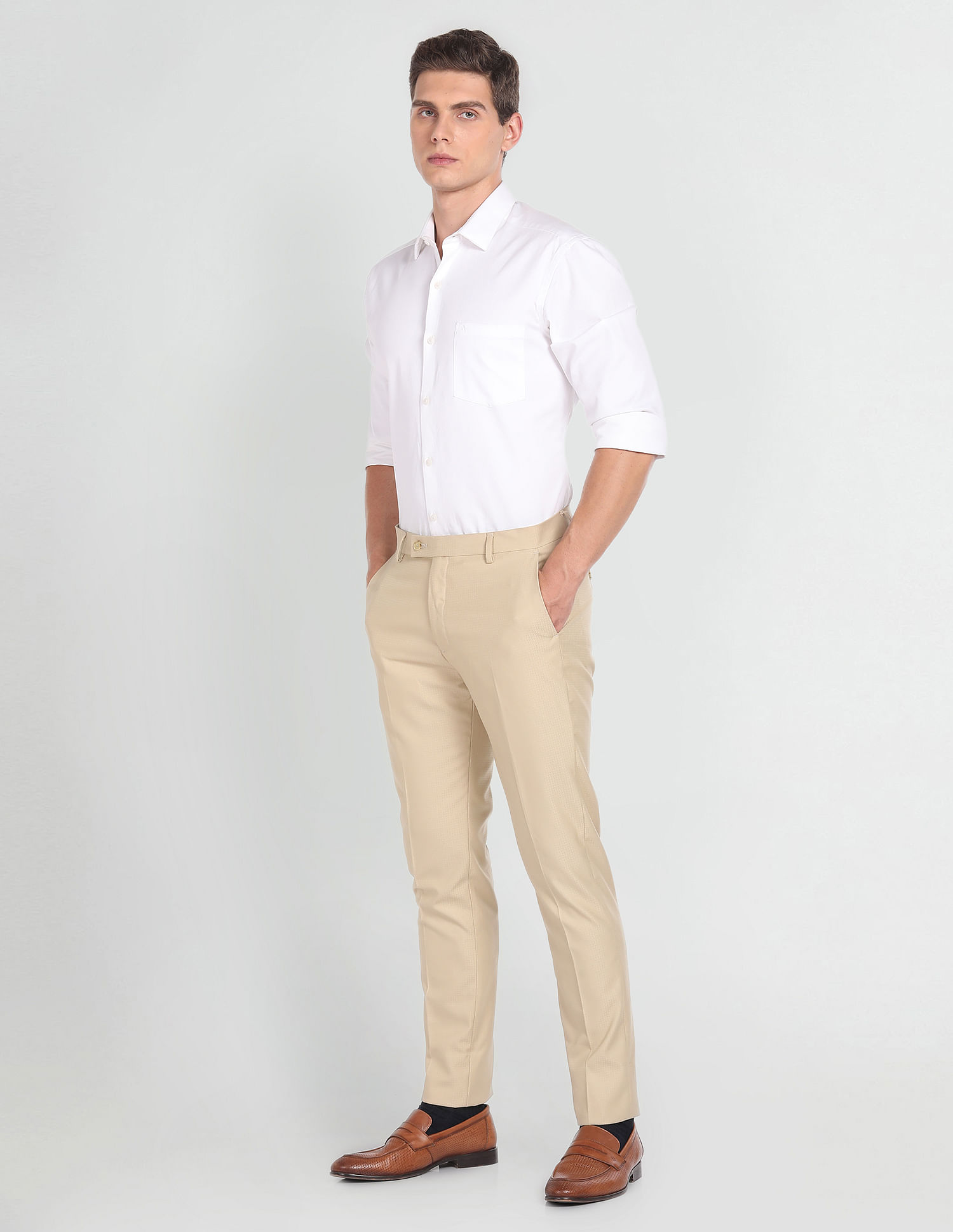 Arrow Jackson Super Slim Fit Dobby Trousers