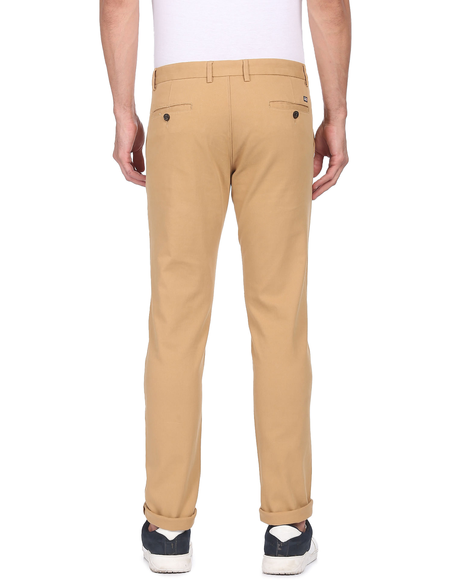 Buy Arrow Flat Front Check Formal Trousers - NNNOW.com