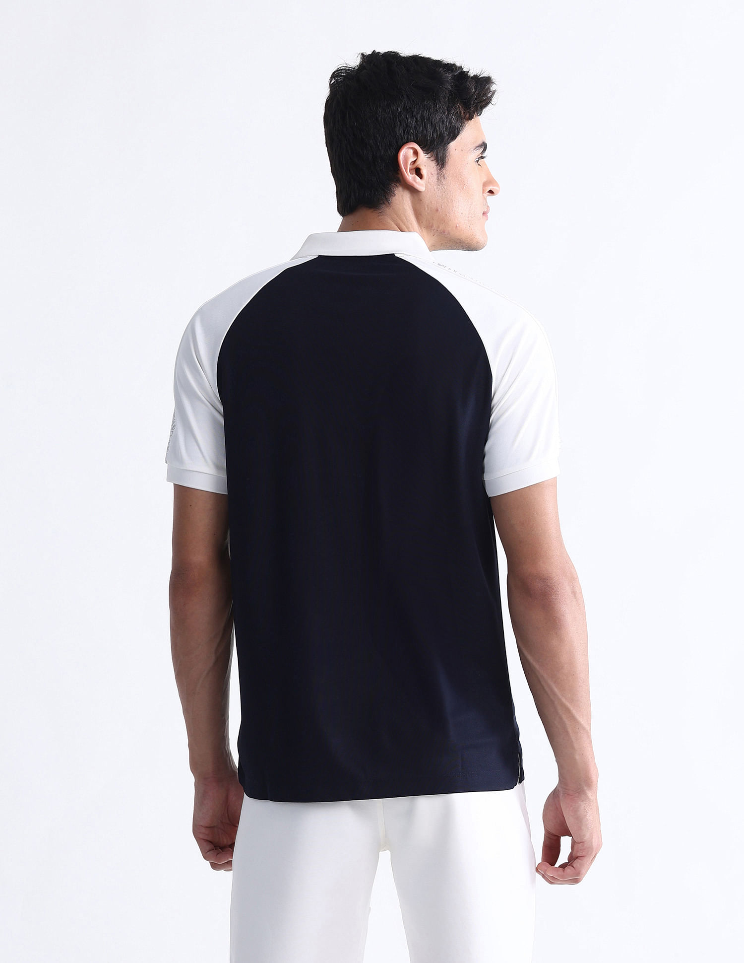 USPA Active Colourblocked Slim Fit Polo Shirt