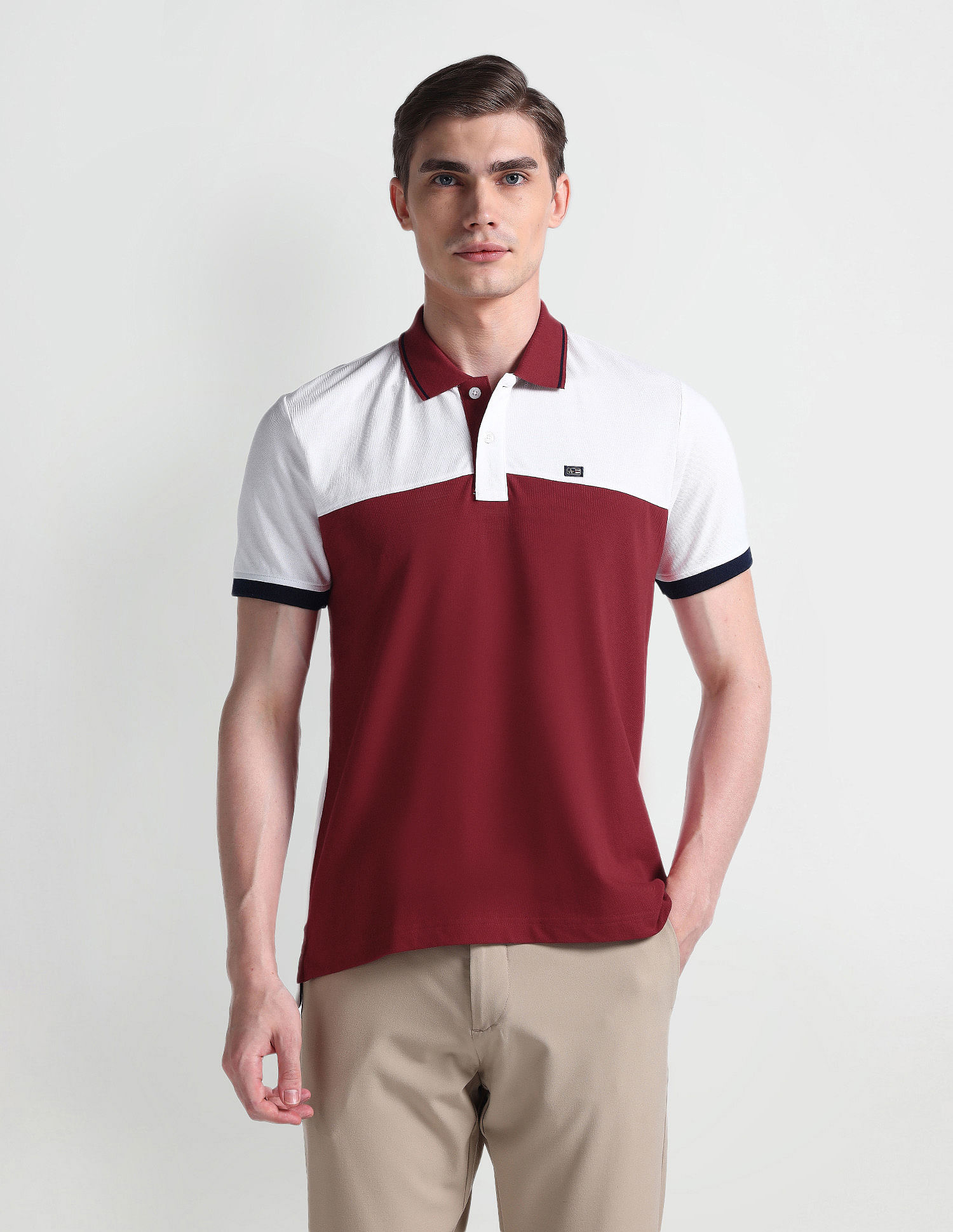 Arrow Sports Colour Block Regular Polo Shirt