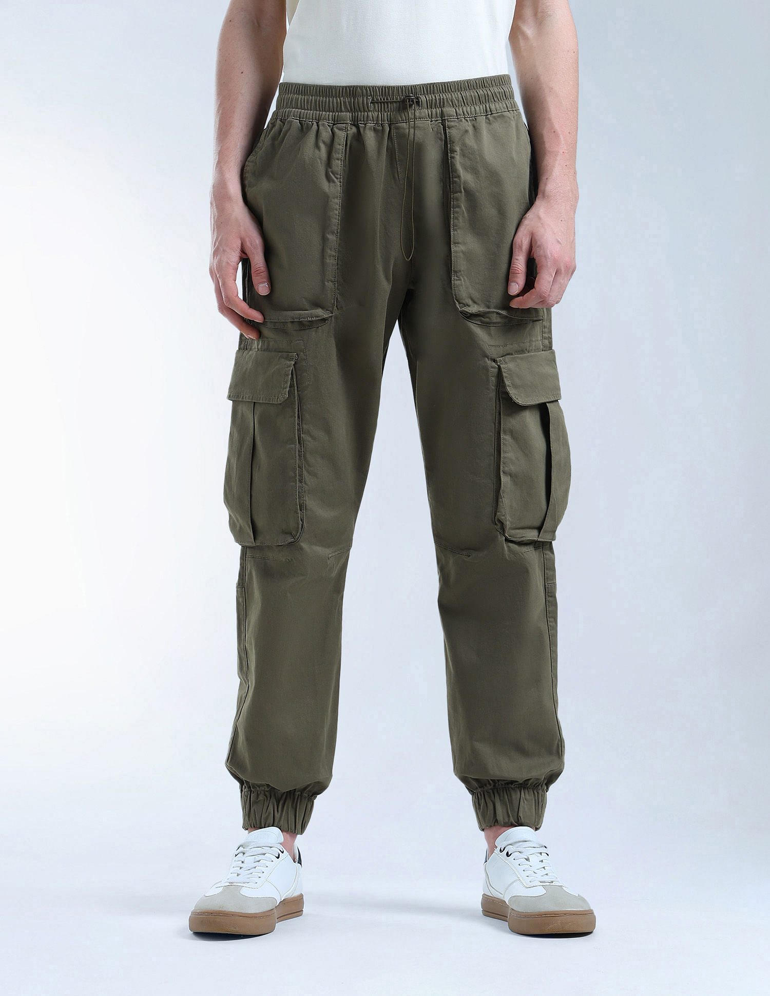 Flying Machine Twill Relaxed Fit Joggers