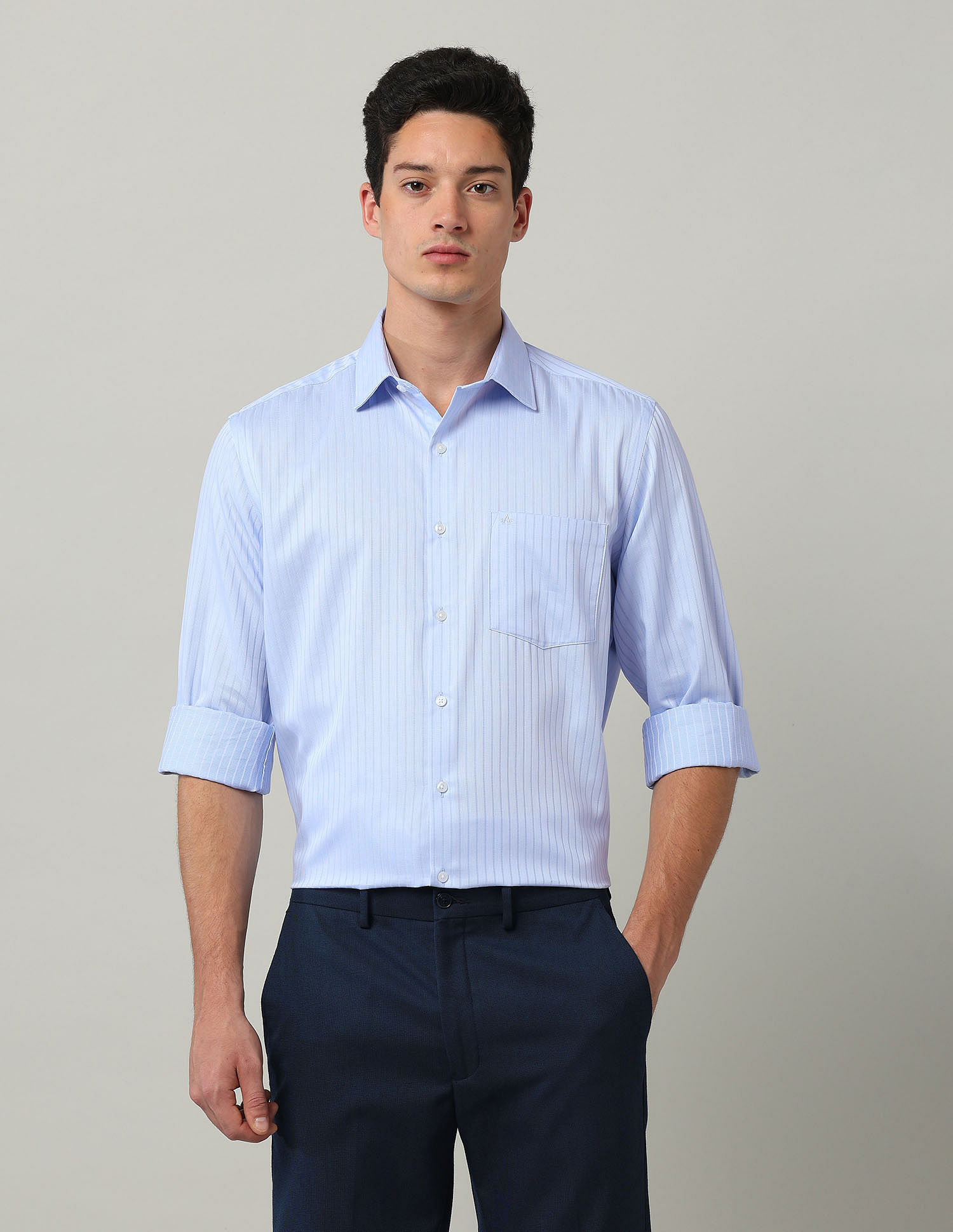 Arrow Vertical Striped Liberty Classic Fit Shirt