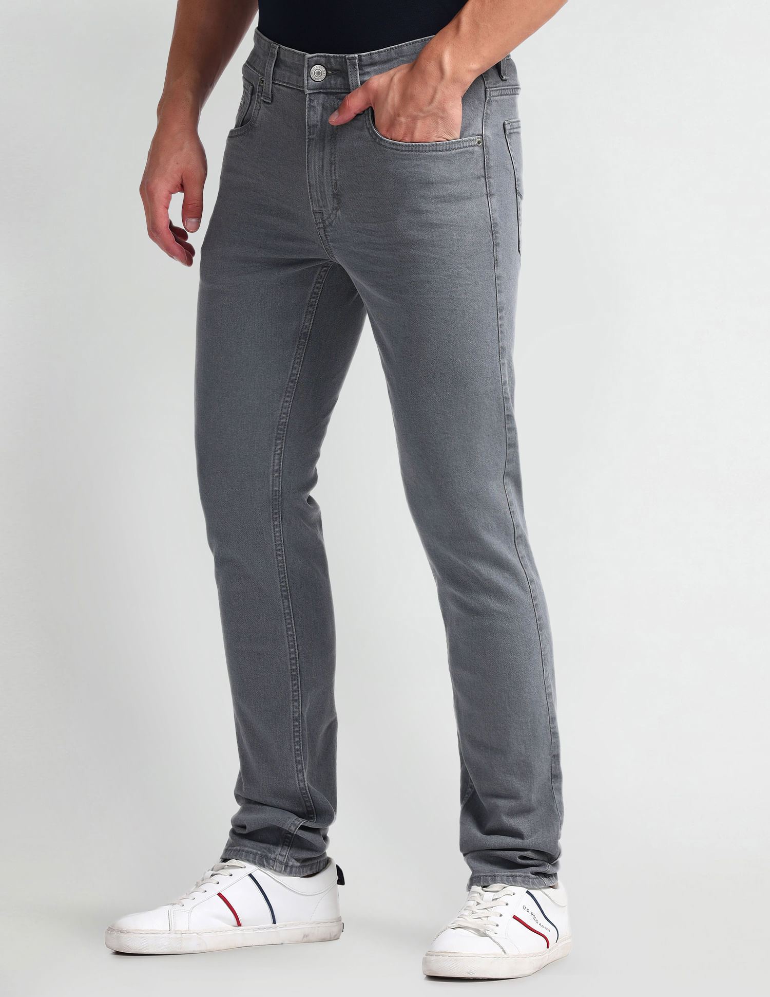 Buy Polo Denim Regallo Skinny Fit Grey Jeans