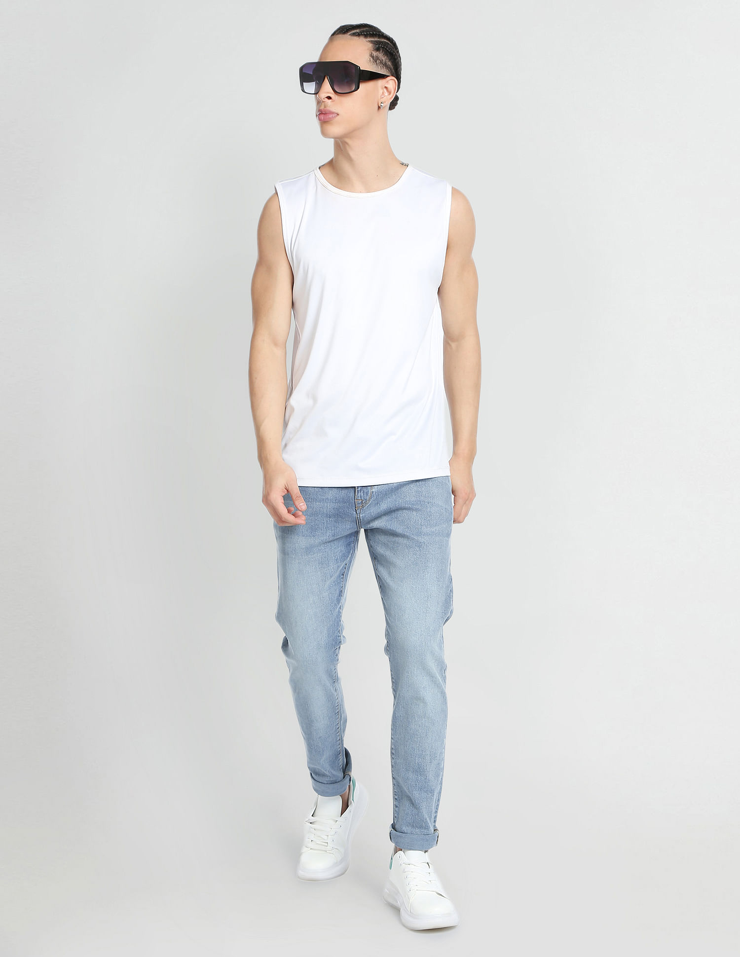 Flying Machine Stone Wash Slim Tapered Fit Jeans