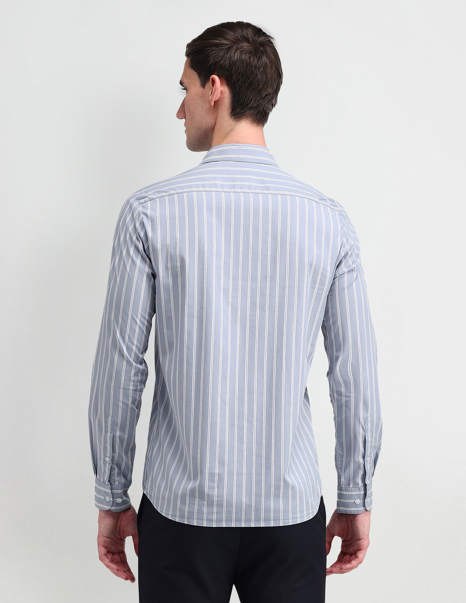 Arrow Vertical Striped Slim Fit Shirt