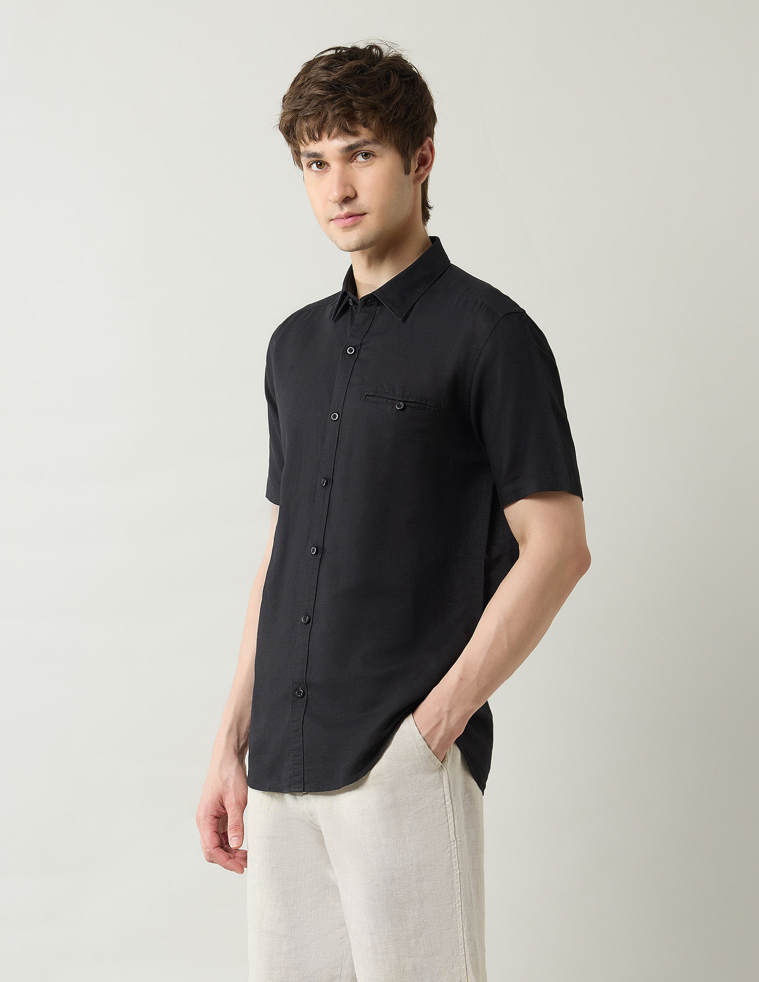 Arrow Sport Pure Linen Slim Fit Shirt
