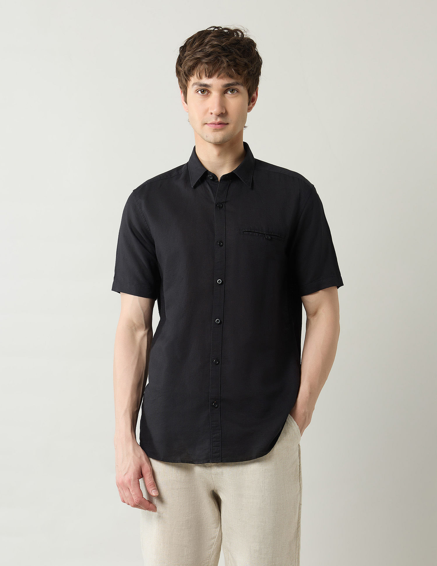 Arrow Sport Pure Linen Slim Fit Shirt