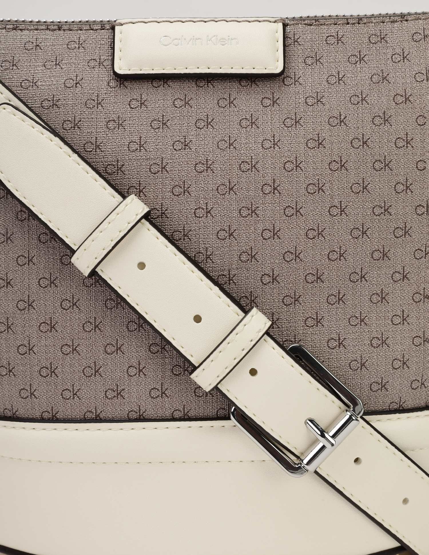 Buy Calvin Klein Logo Beige Pvc Crossbody Bag