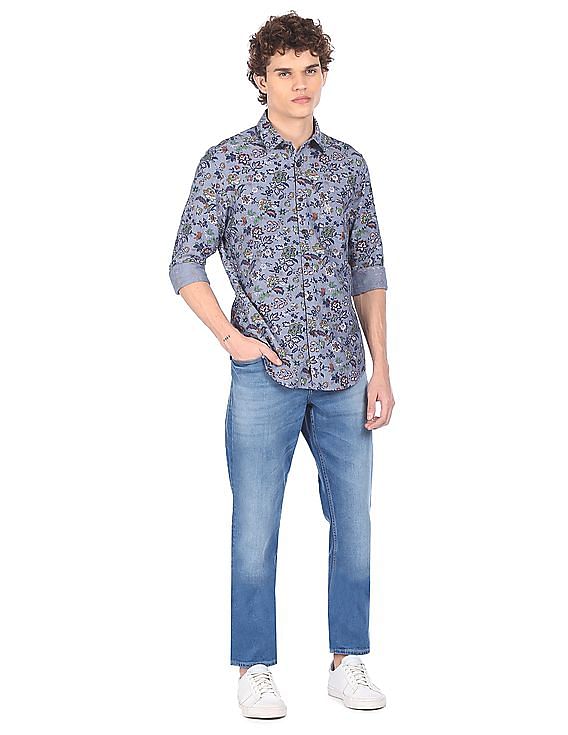 U.S. Polo Assn. Denim Co. Spread Collar Printed Casual Shirt