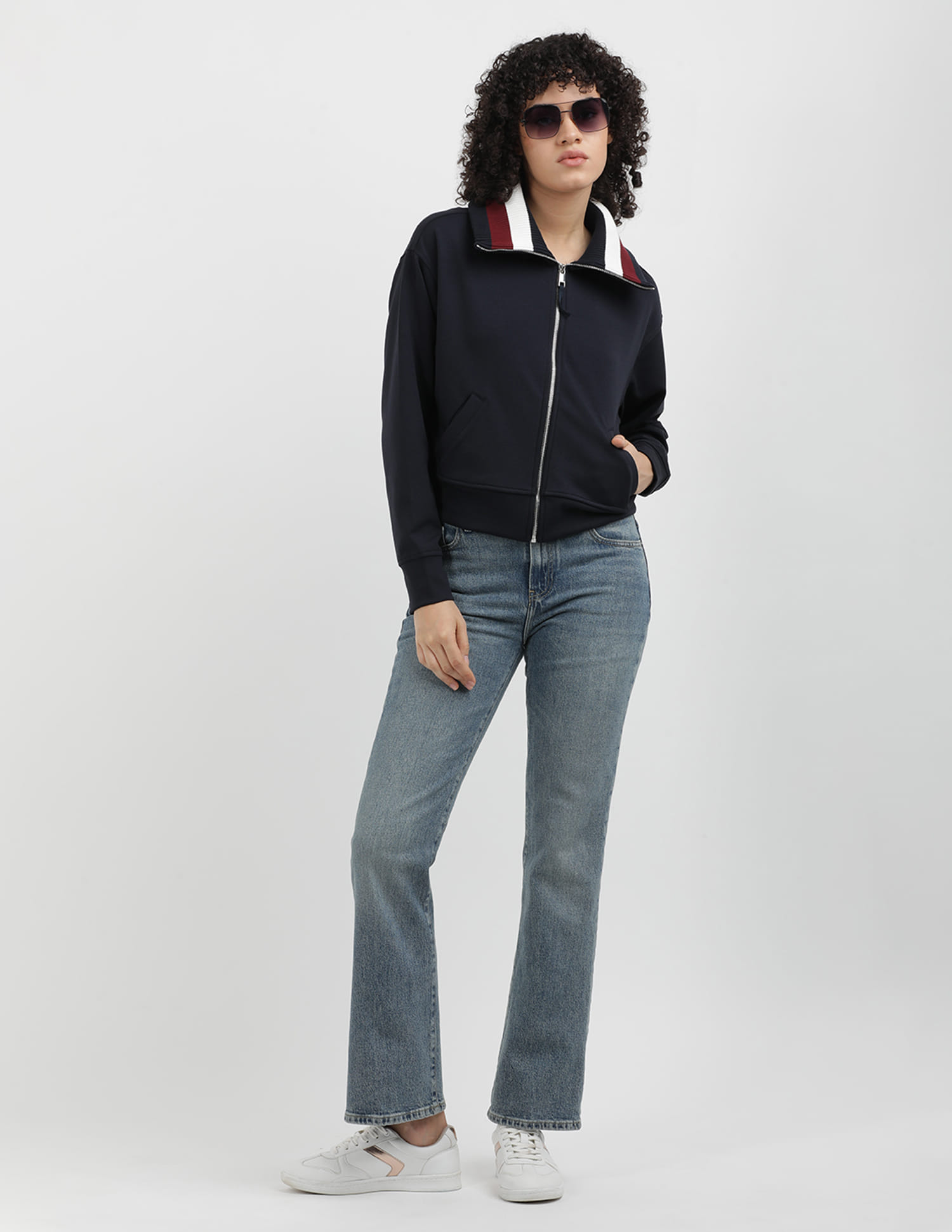 Buy Tommy Hilfiger Global Stripe Zip Up Sweatshirt - NNNOW.com