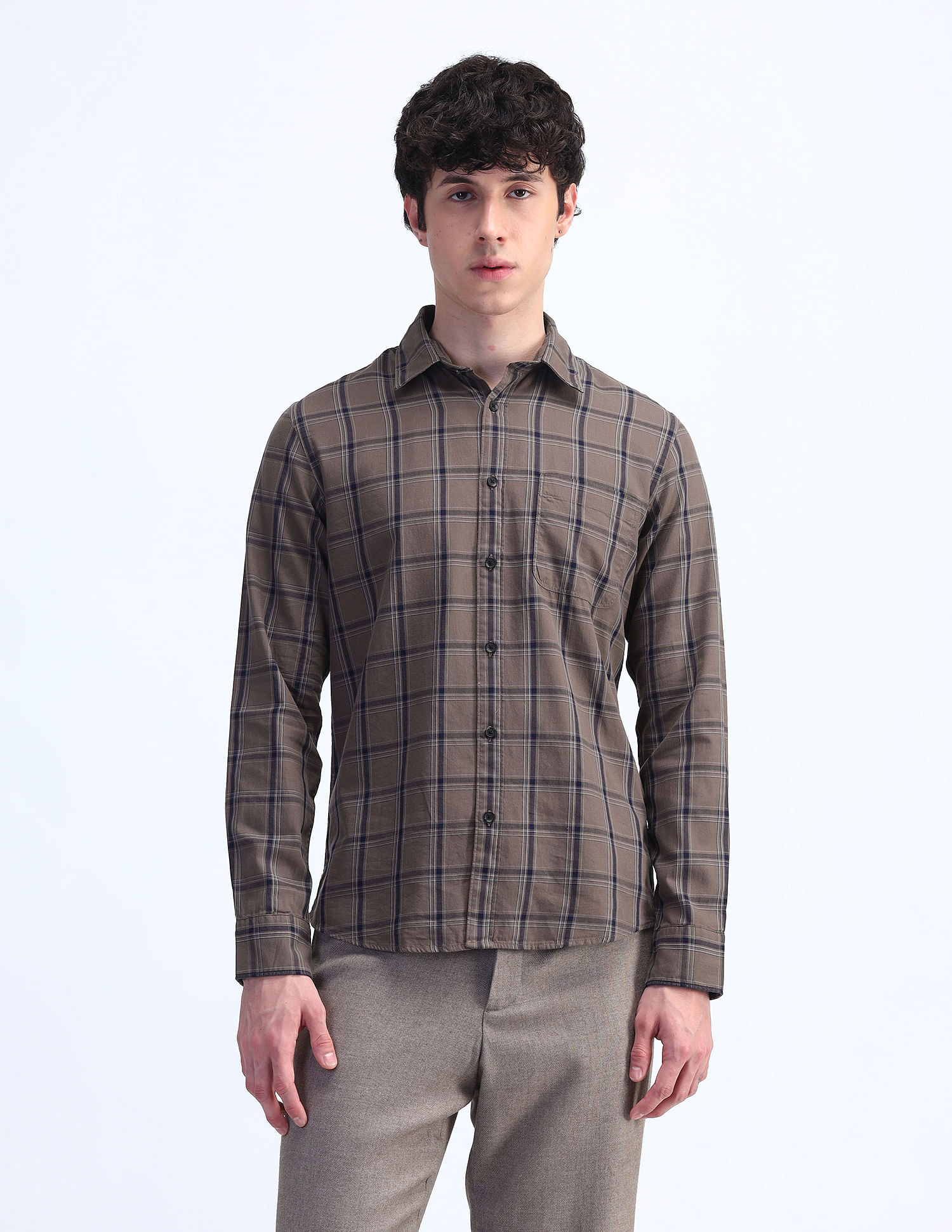 Flying Machine Slim Fit Checked Shirt