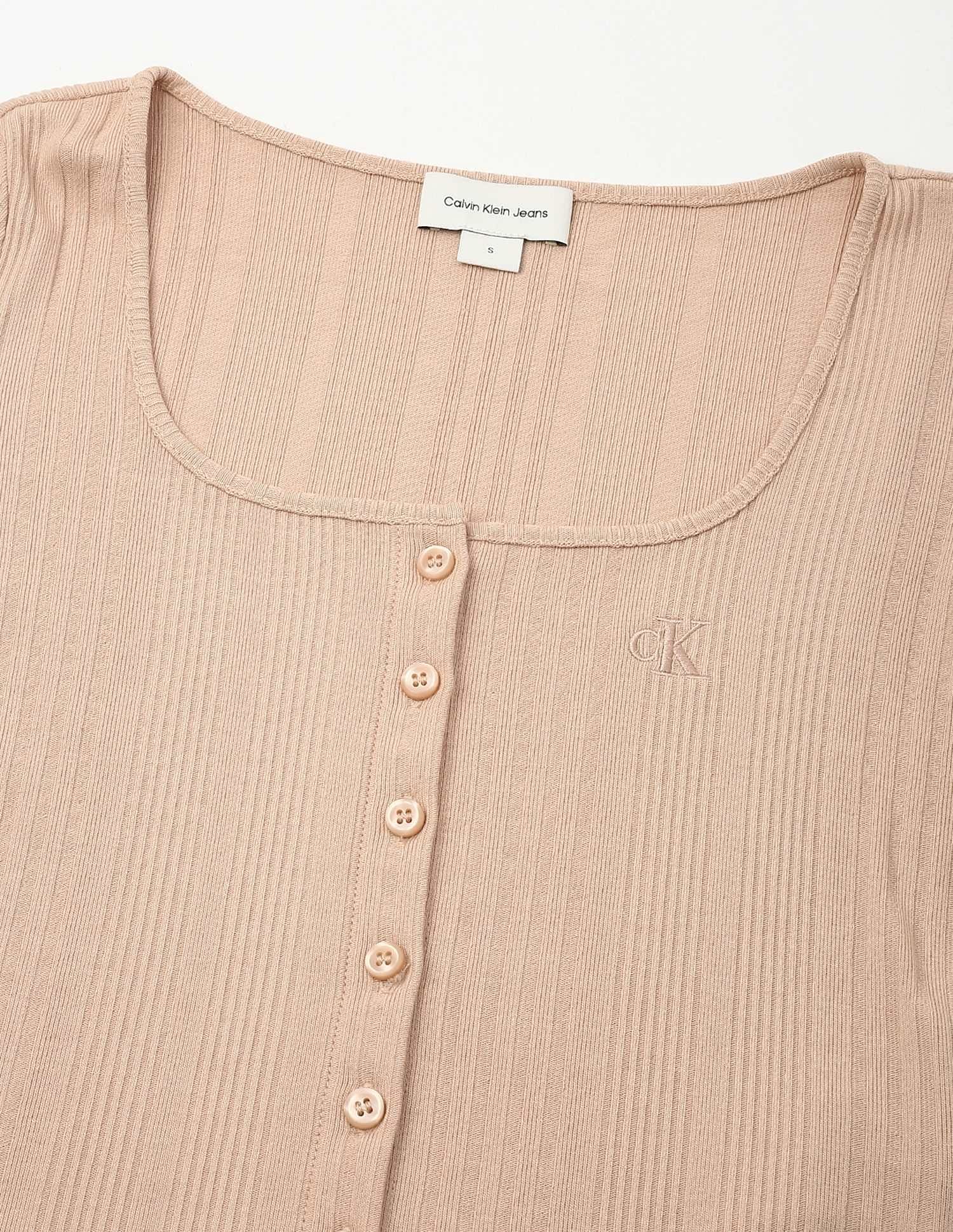 Calvin Klein Jeans Regular-Fit Polyester Scoop Neck Crop Top