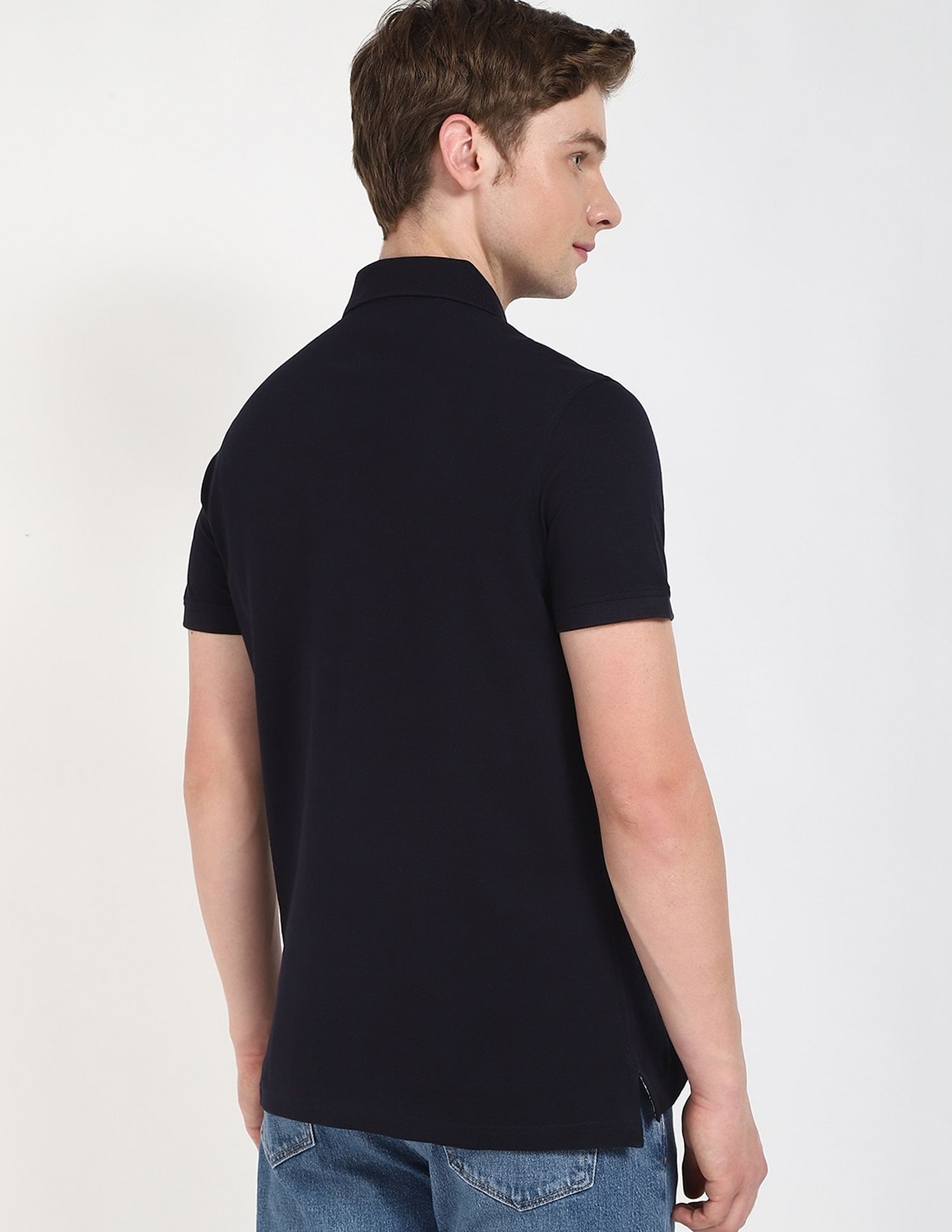 Tommy Hilfiger Solid Regular-Fit Cotton Polo Shirt