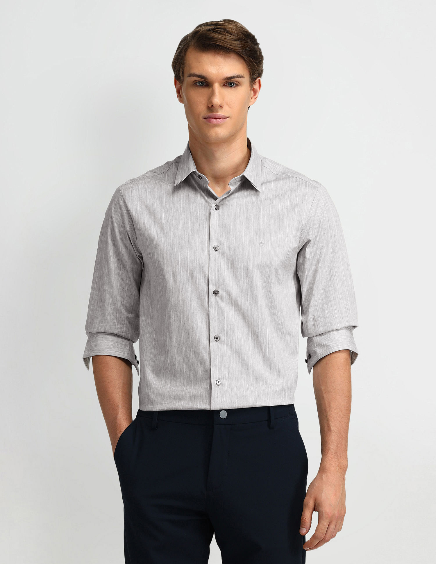 Arrow Newyork Brooklyn Ultra Slim Fit Vertical Striped Shirt