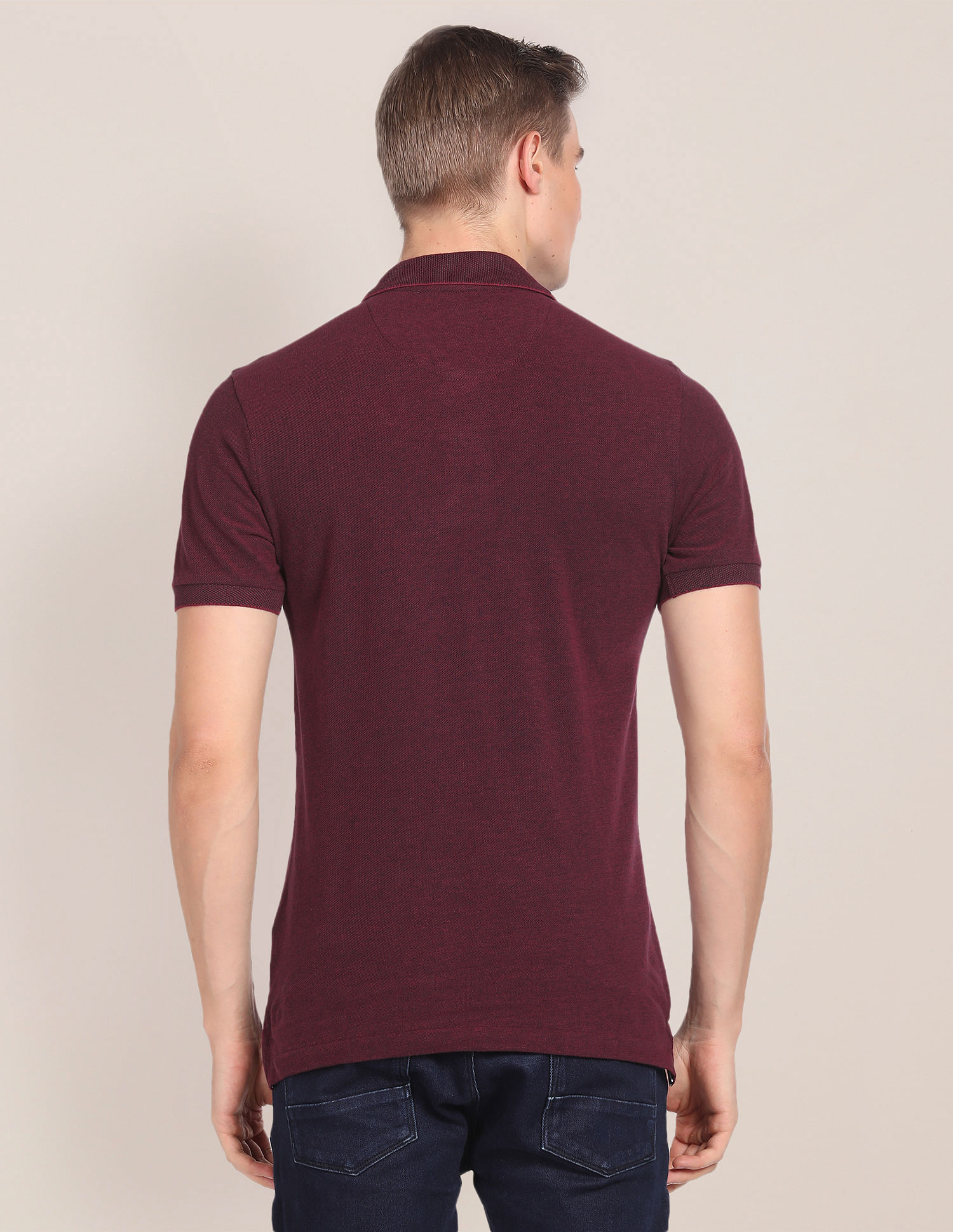 Maroon polo clearance shirt back