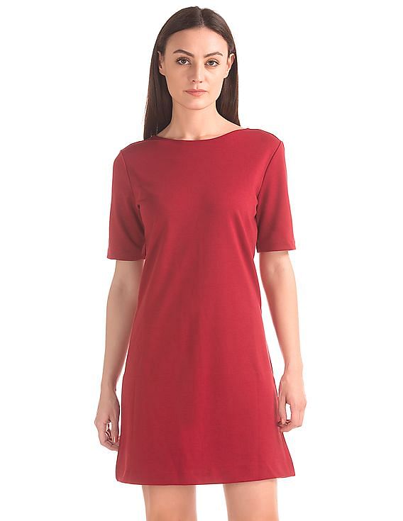 Buy GAP Women Women Red Scoop Back Shift Dress NNNOW