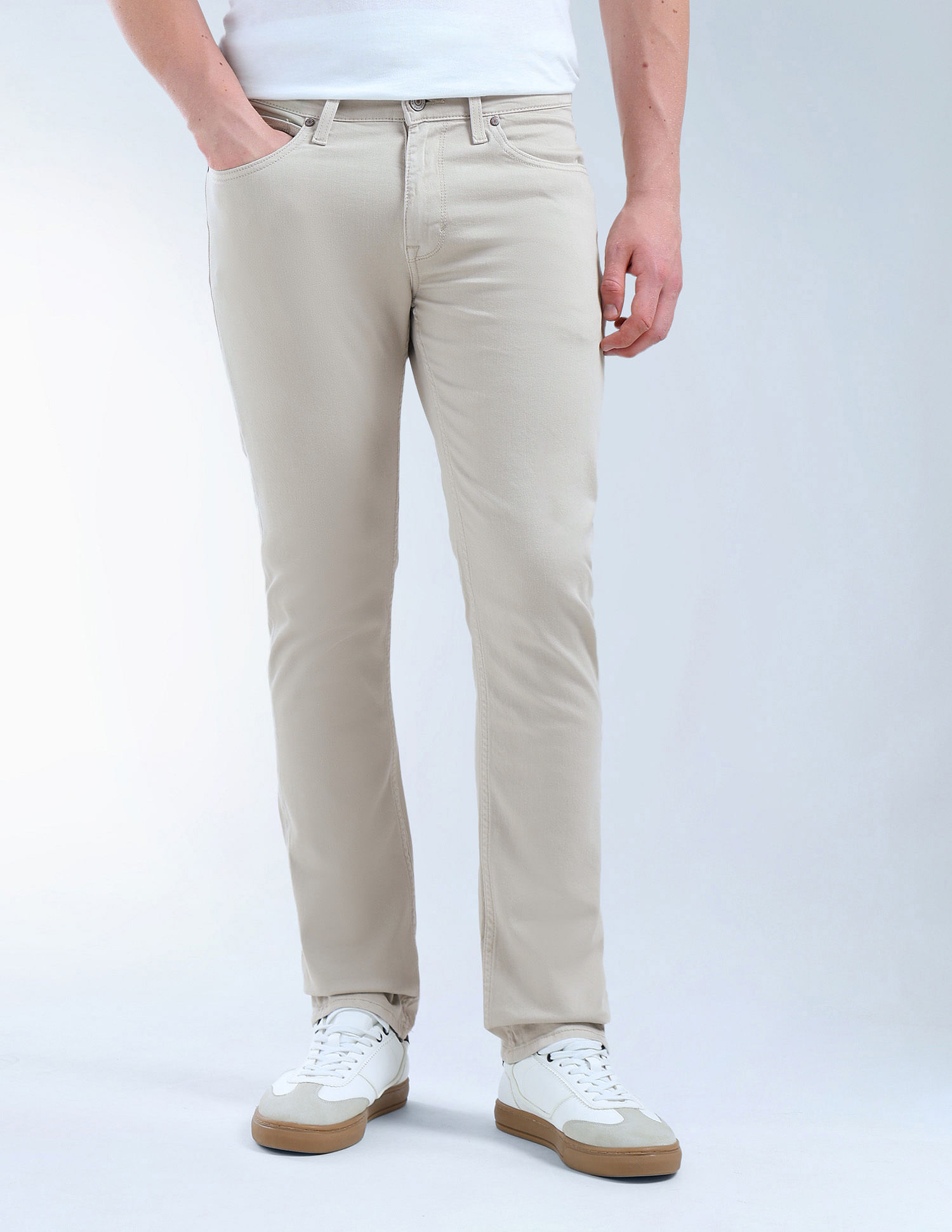 Flying Machine Freddie Slim Straight Fit Mid Rise Jeans