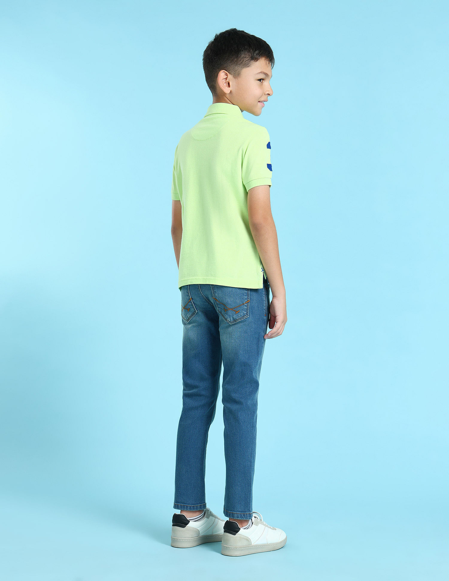 U.S. Polo Assn. Kids Boys Ribbed Collar Pique Polo Shirt