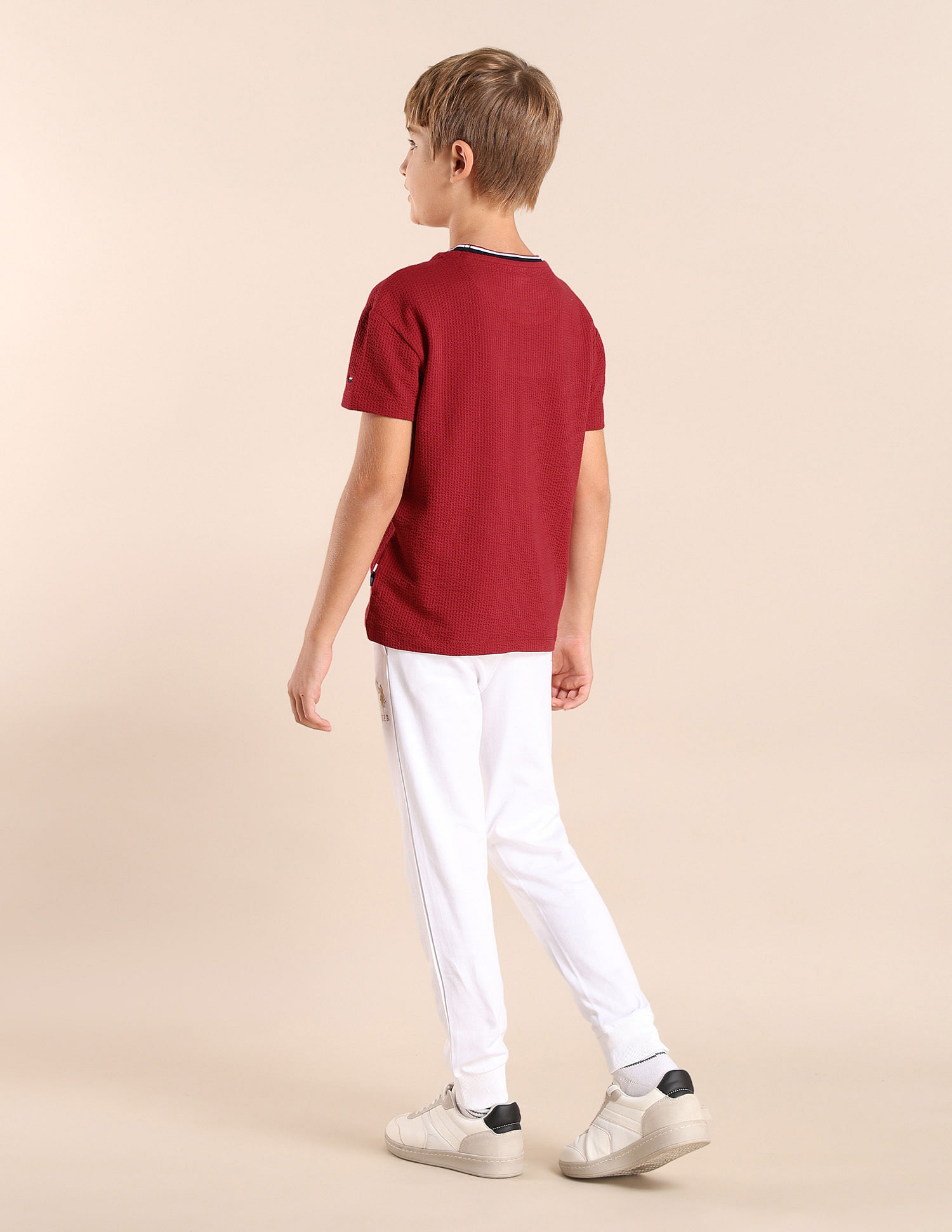 U.S. Polo Assn. Kids Boys Brand Printed Regular Fit T-Shirt