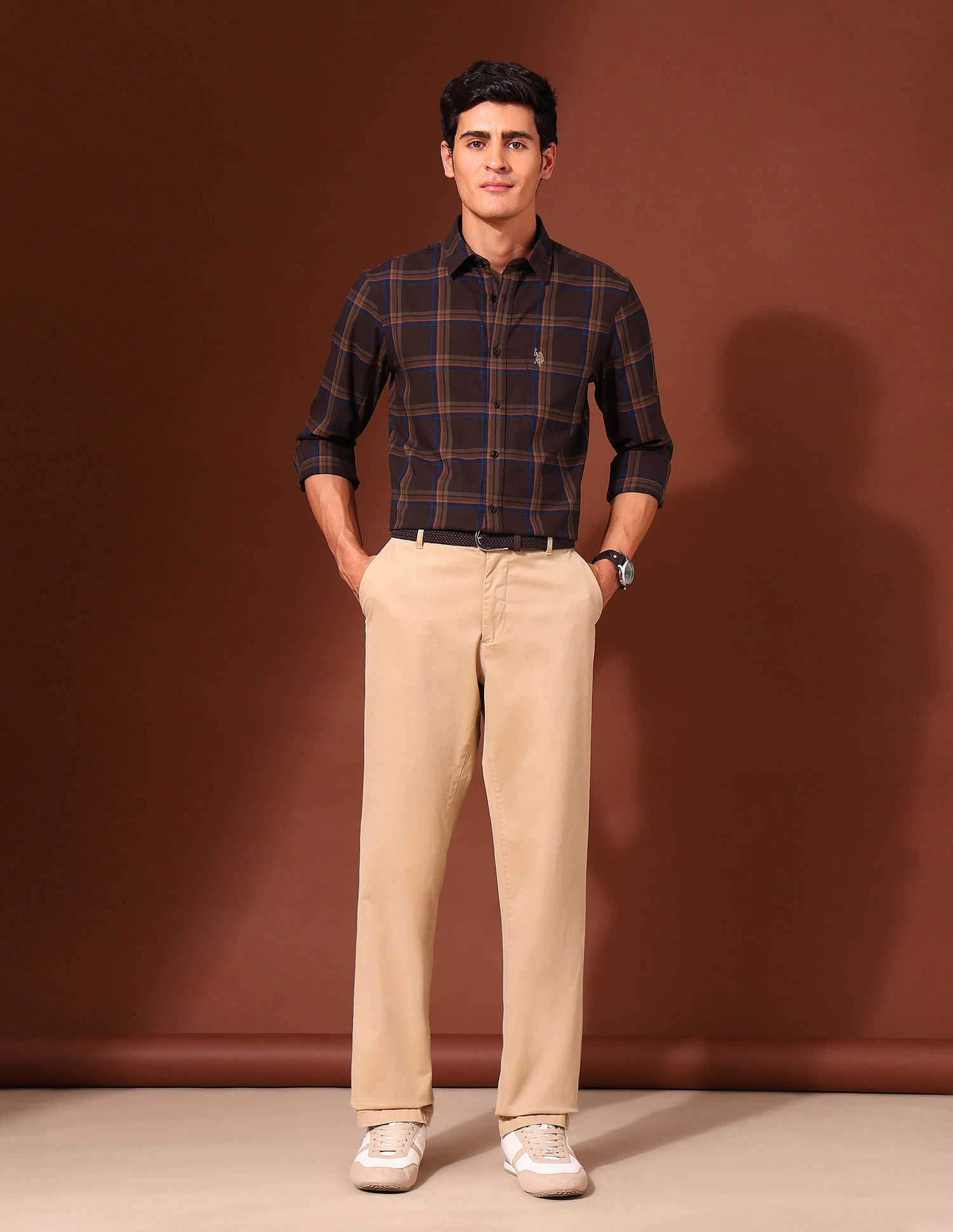 U.S. Polo Assn. Plaid Checked Pure Cotton Shirt