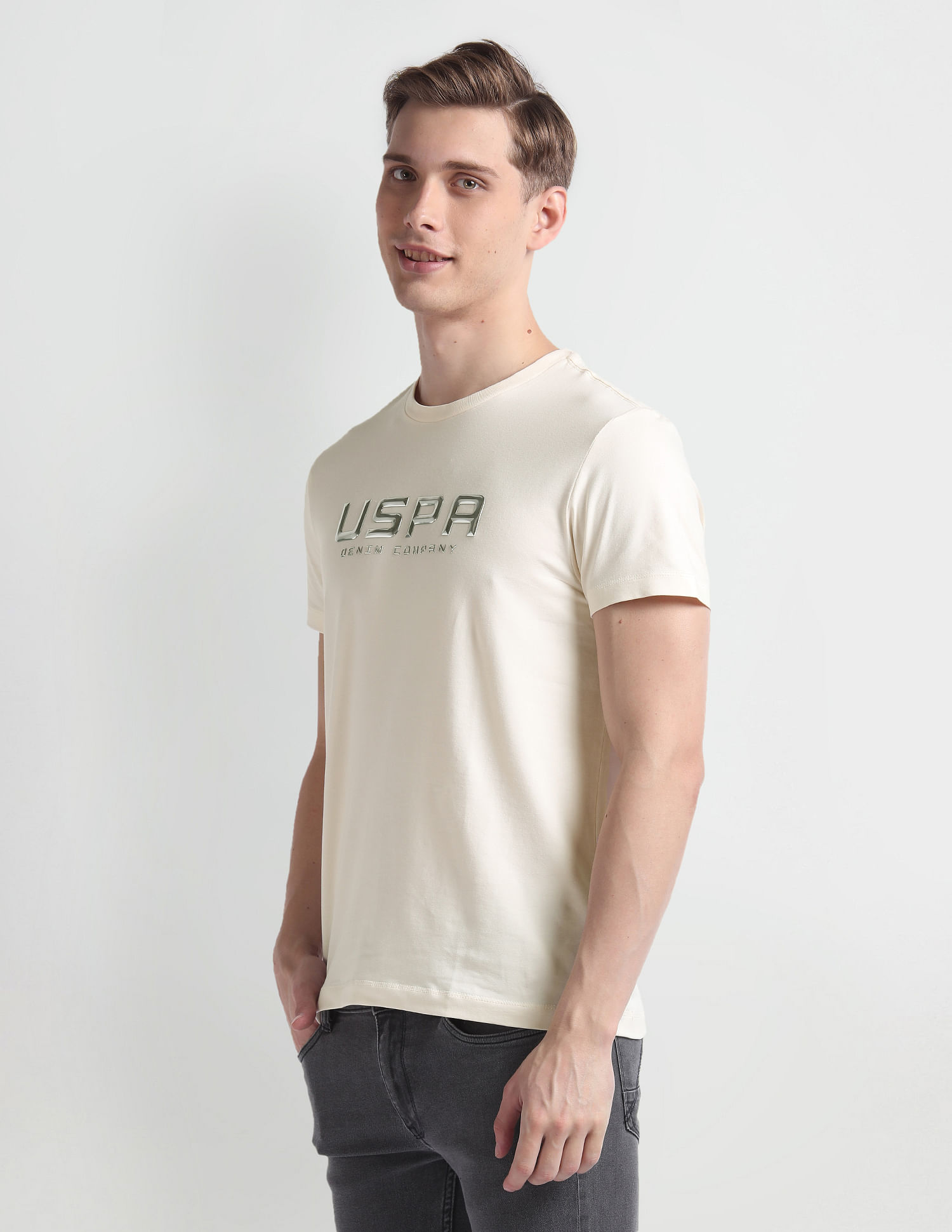 U.S. Polo Assn. Denim Co. Brand Print Cotton T-Shirt