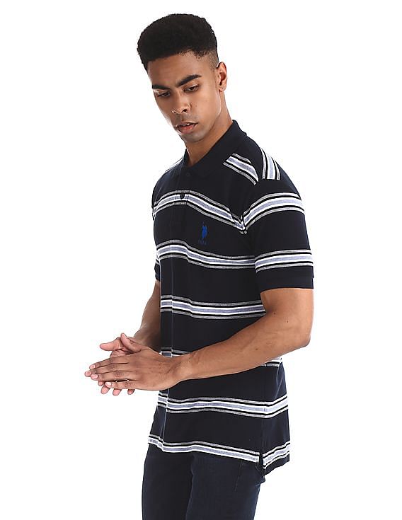 U.S. Polo Assn. Slim Fit Horizontal Stripe Polo Shirt