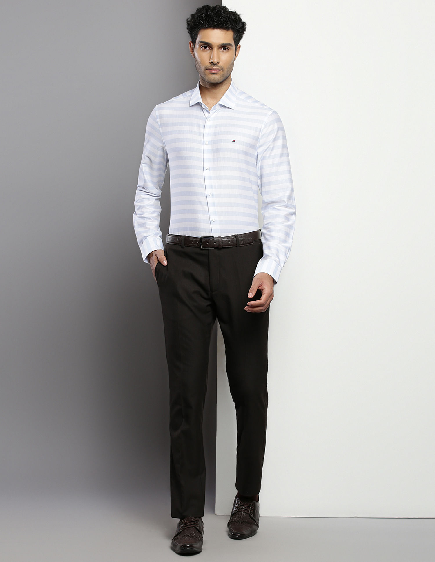Tommy Hilfiger Horizontal Stripe Slim Fit Shirt