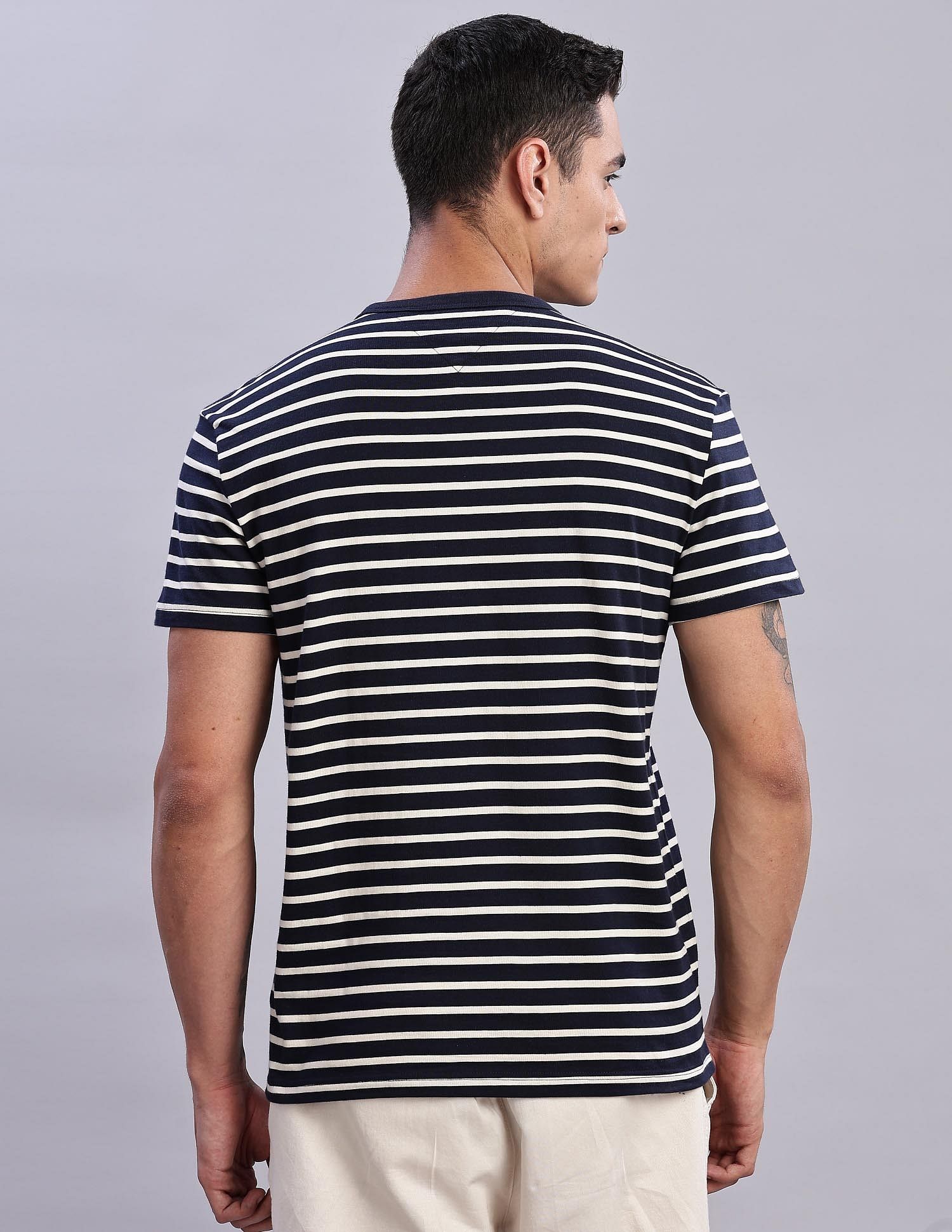 Tommy Hilfiger Mens Blue Printed T-Shirt