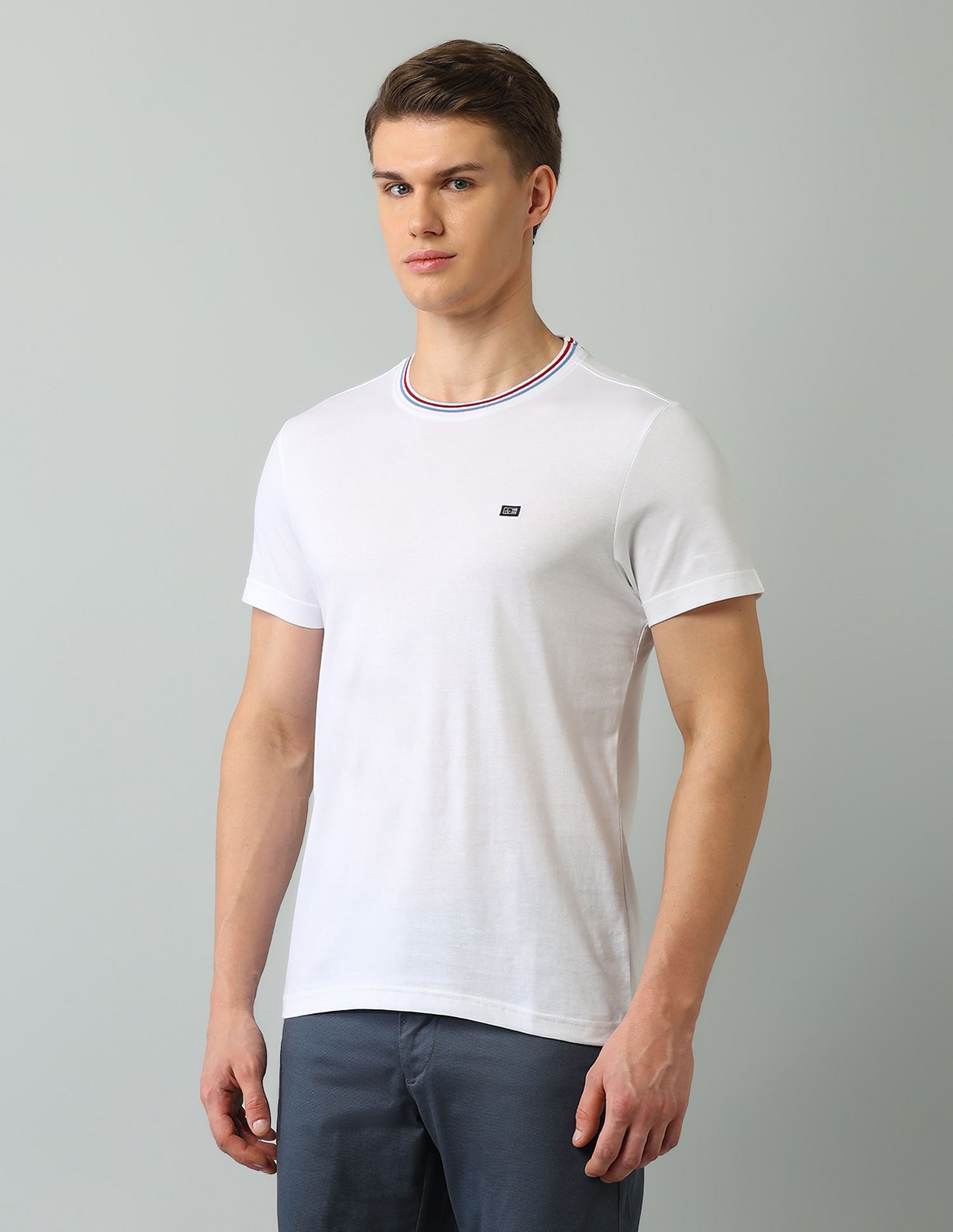 Arrow Sport Regular Fit Textured T-Shirt