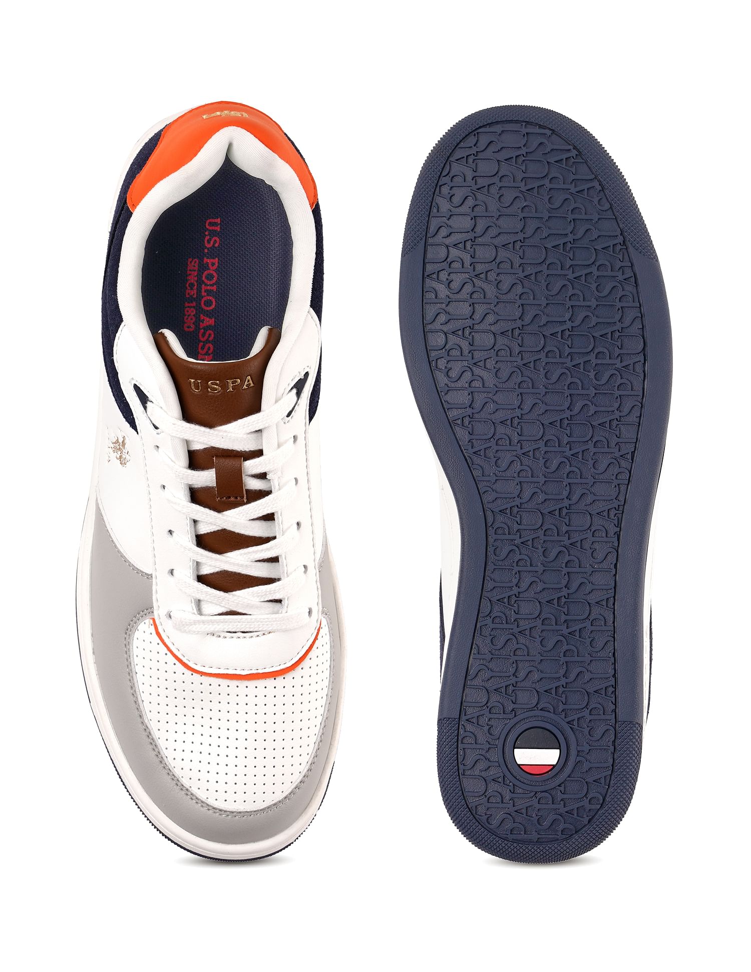 U.S. Polo Assn. Men Knight Lt. Grey Retro Court Sneakers