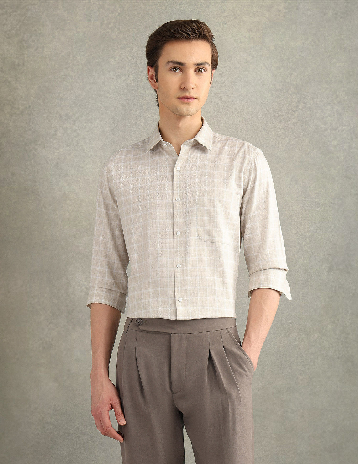 Arrow Windowpane Checked Italian Elegance Shirt