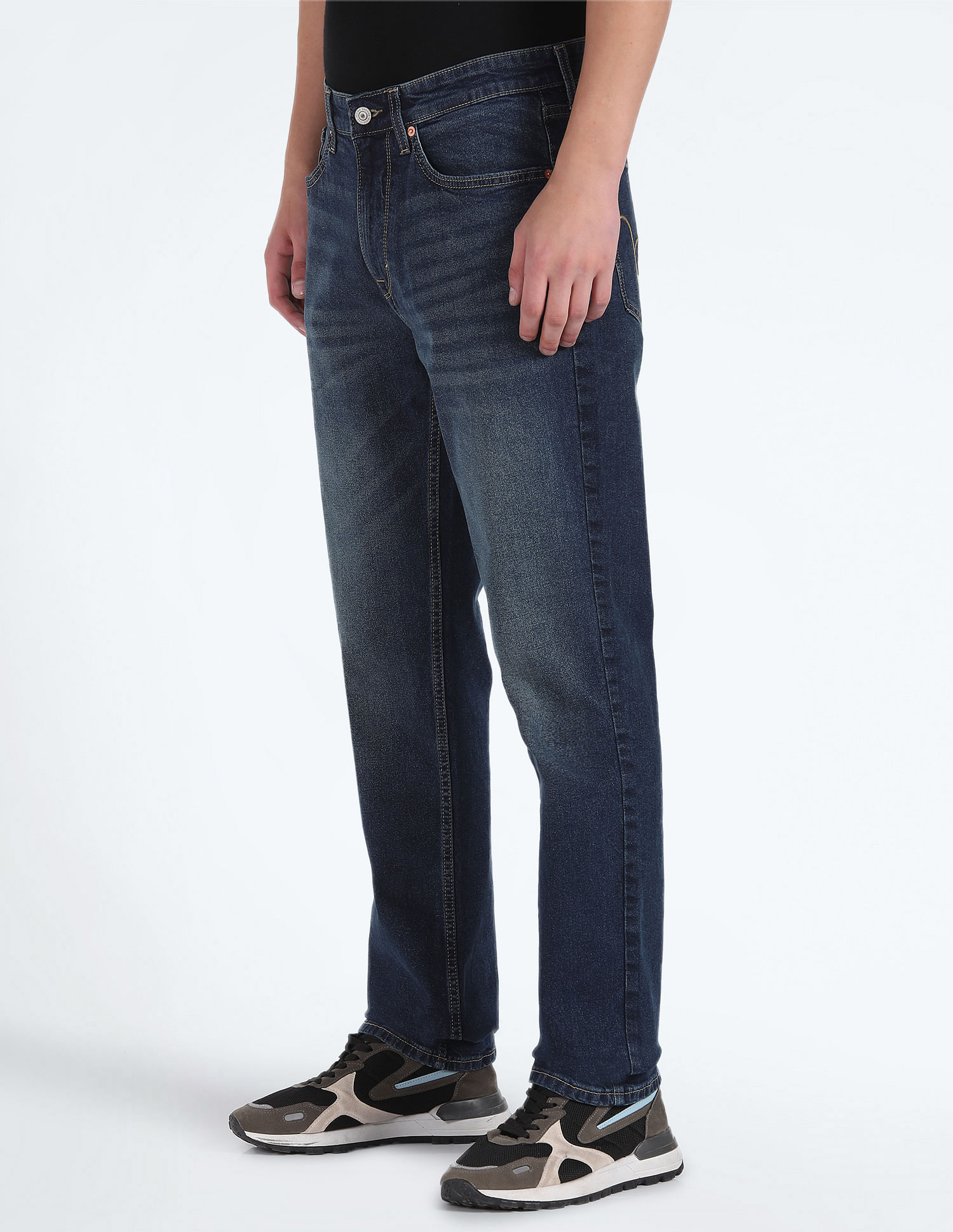 Flying Machine Slim Straight Fit Mid Rise Jeans