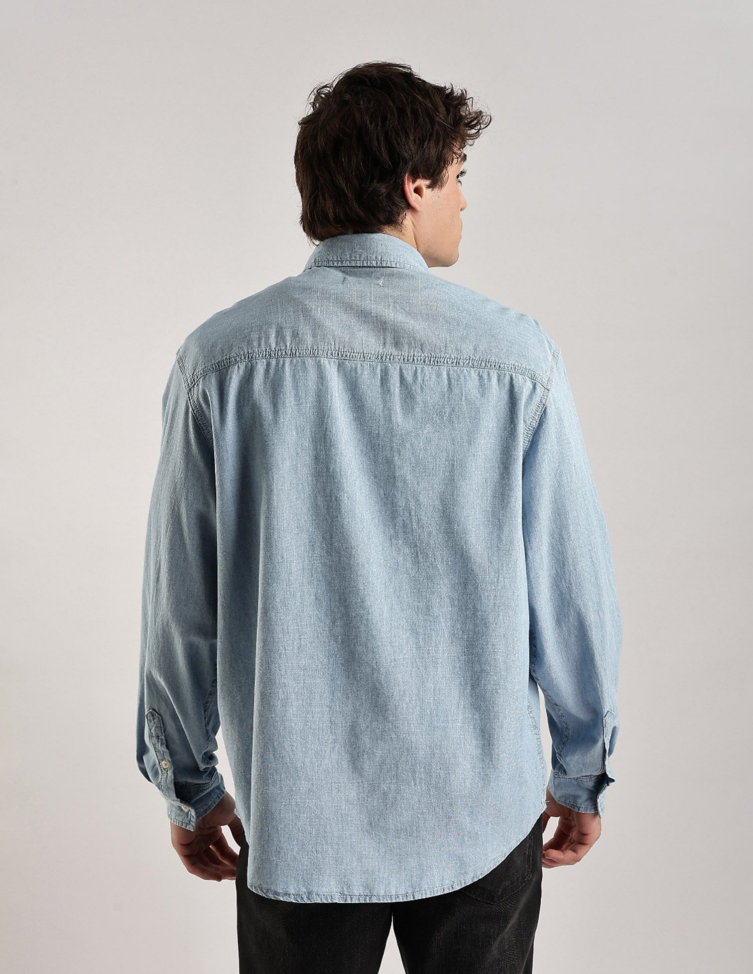 Calvin Klein Jeans Solid Relaxed Fit Denim Shirt