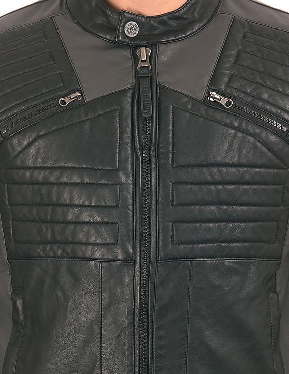 Buy Ed Hardy Men Padded Colour Blocked Biker Jacket - NNNOW.com