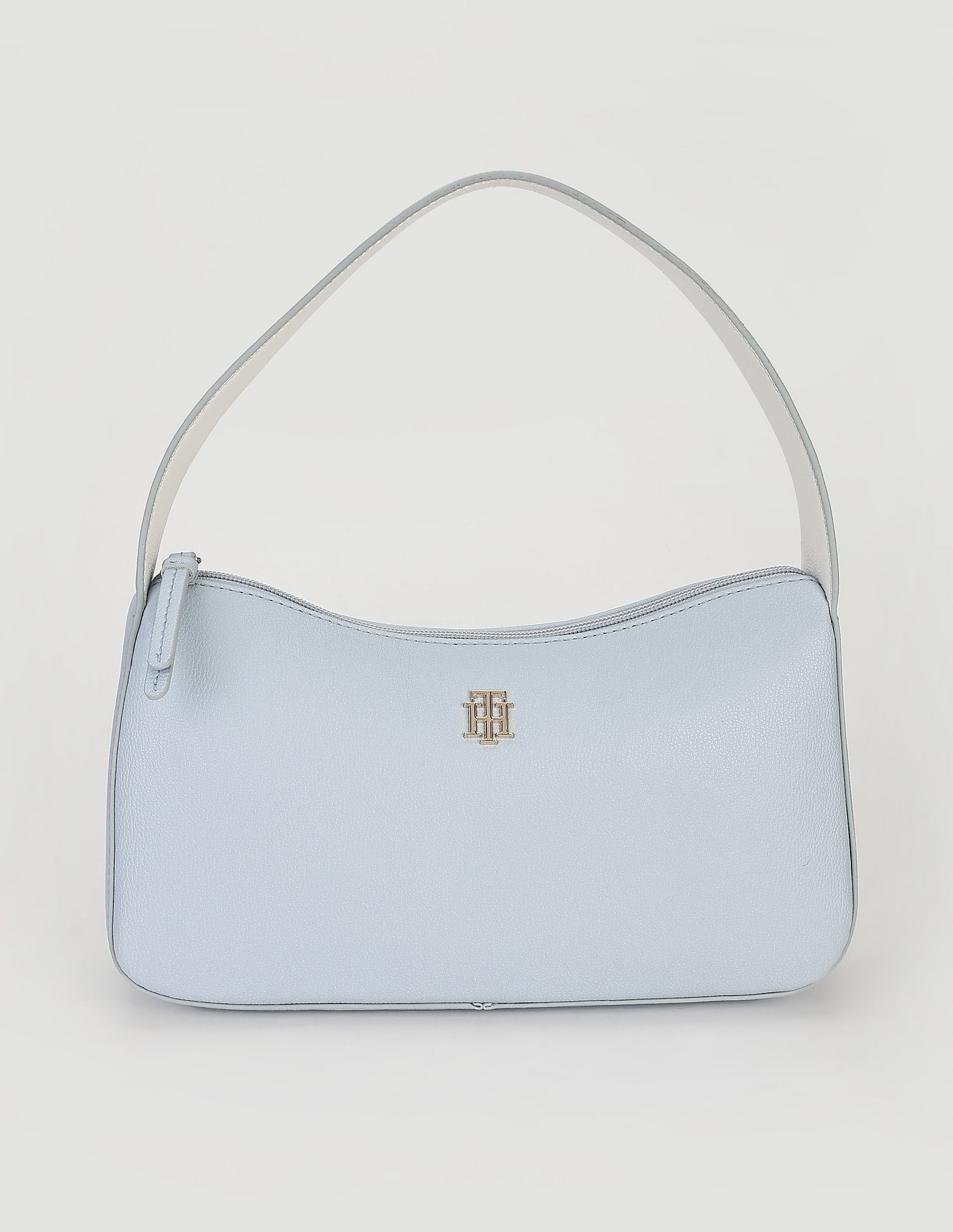 Tommy Hilfiger Solid Blue PU Bags