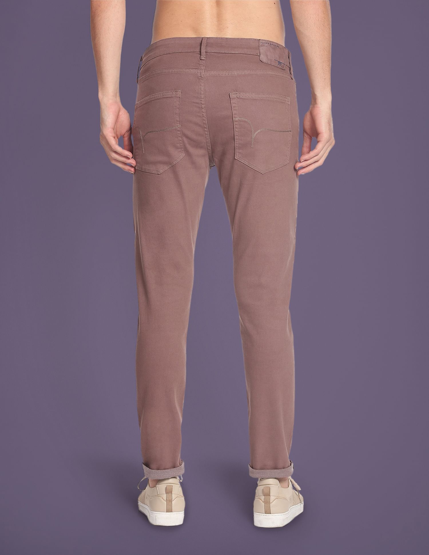 Flying Machine Slash Slim Tapered Clean Look Coloured Jeans
