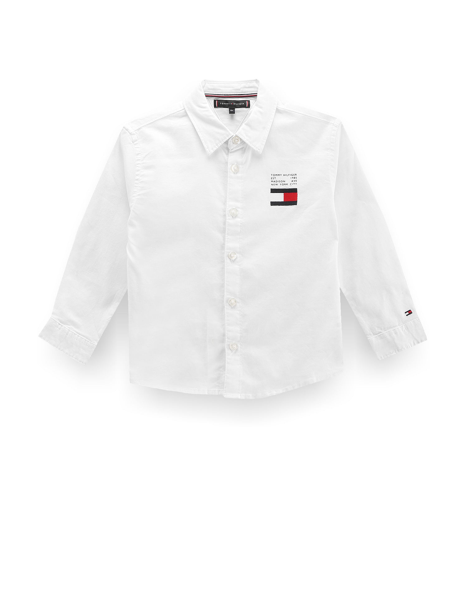 Tommy Hilfiger Kids Boys Organic Cotton Solid Shirt