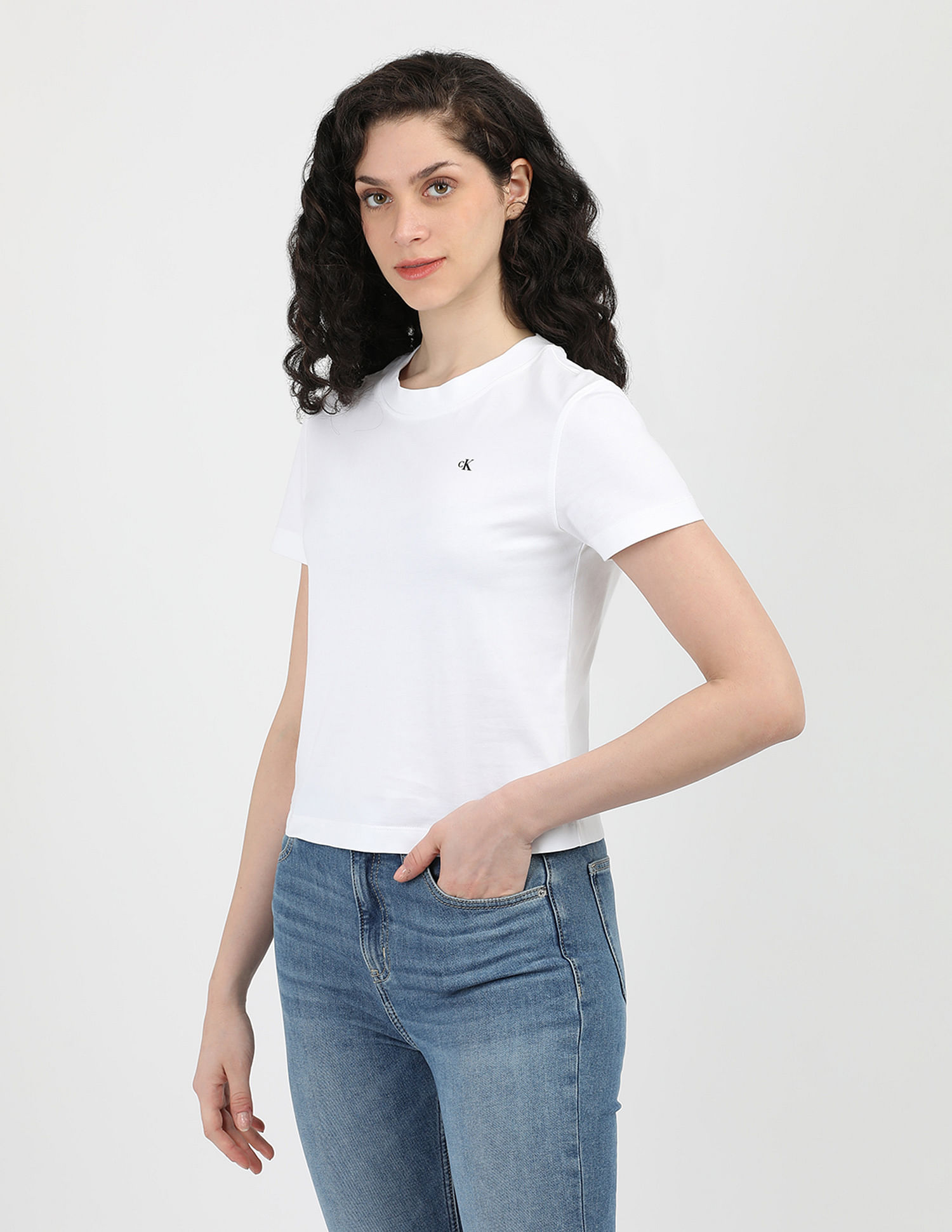 ★早期完売★CK JEAN★Women's Logo Baby Crop T-shirt★大人気 Women's T-shirts | Calvin Klein Taiwan